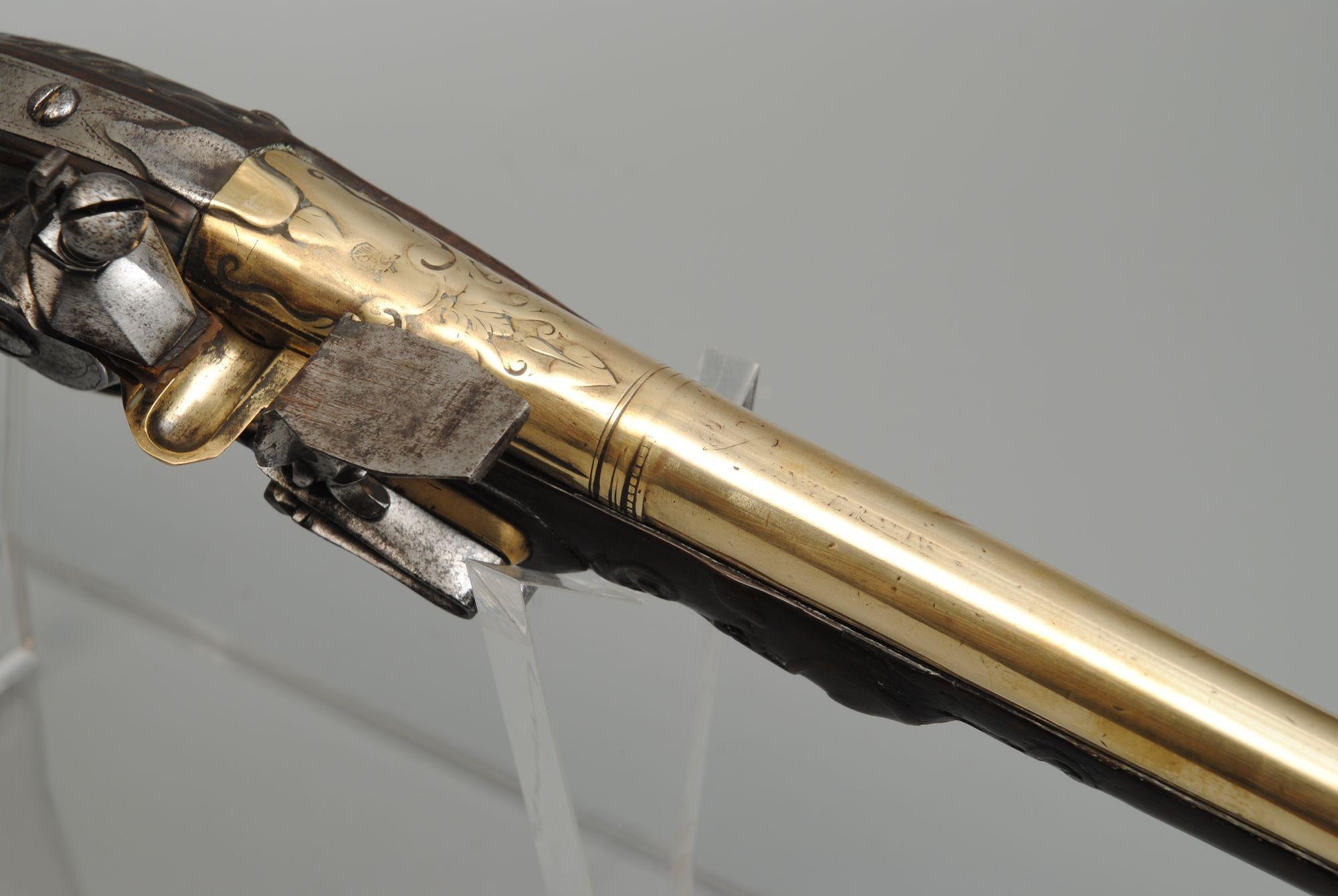 Rare Pair of Early 18TH Century Dutch Holster Flintlock Pistols 2