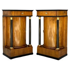 Rare Pair of Early 19th Century Cylinder Side Chests