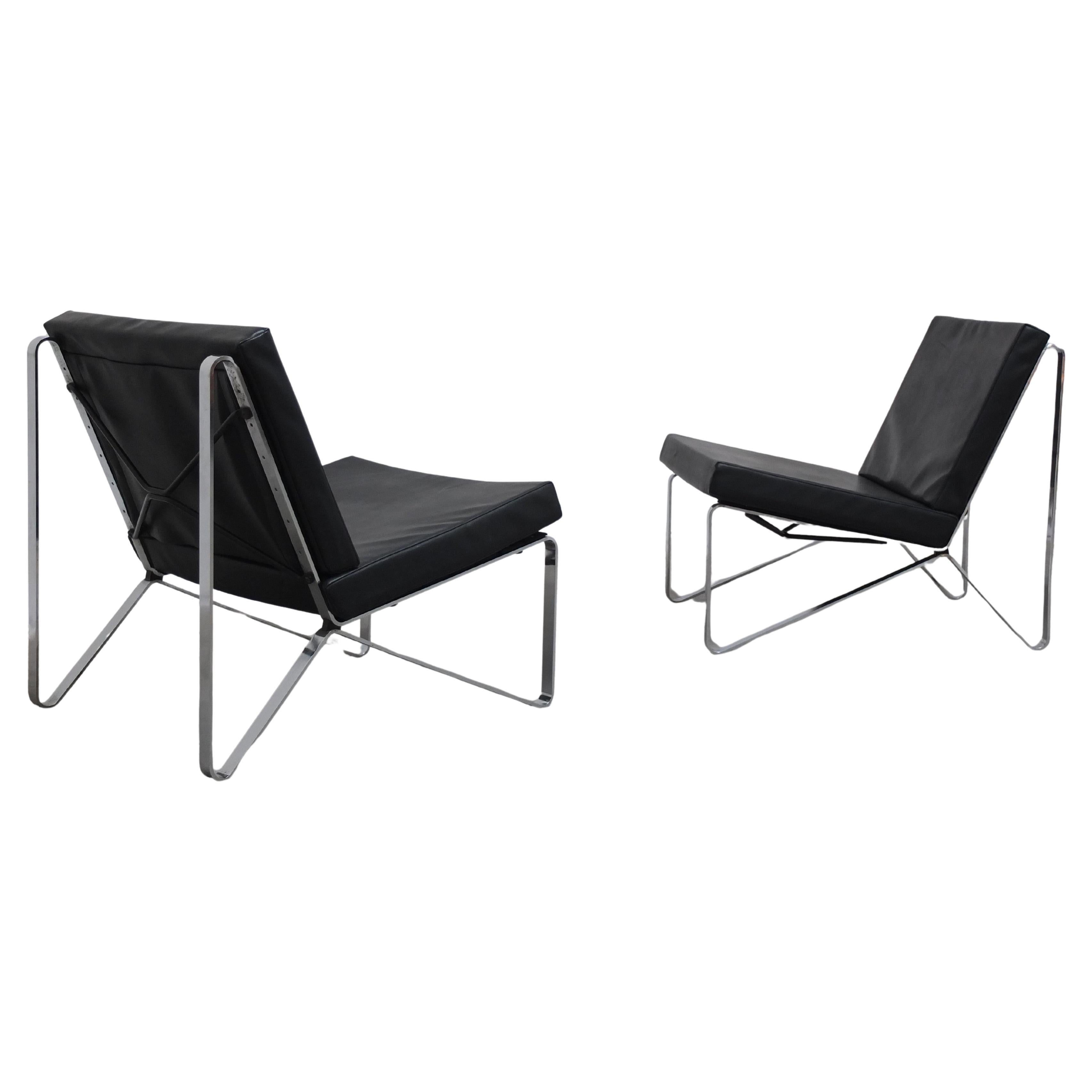 Rare Pair of Easy Chairs by Hartmut Lohmeyer for Mauser Werke Waldeck, 1957