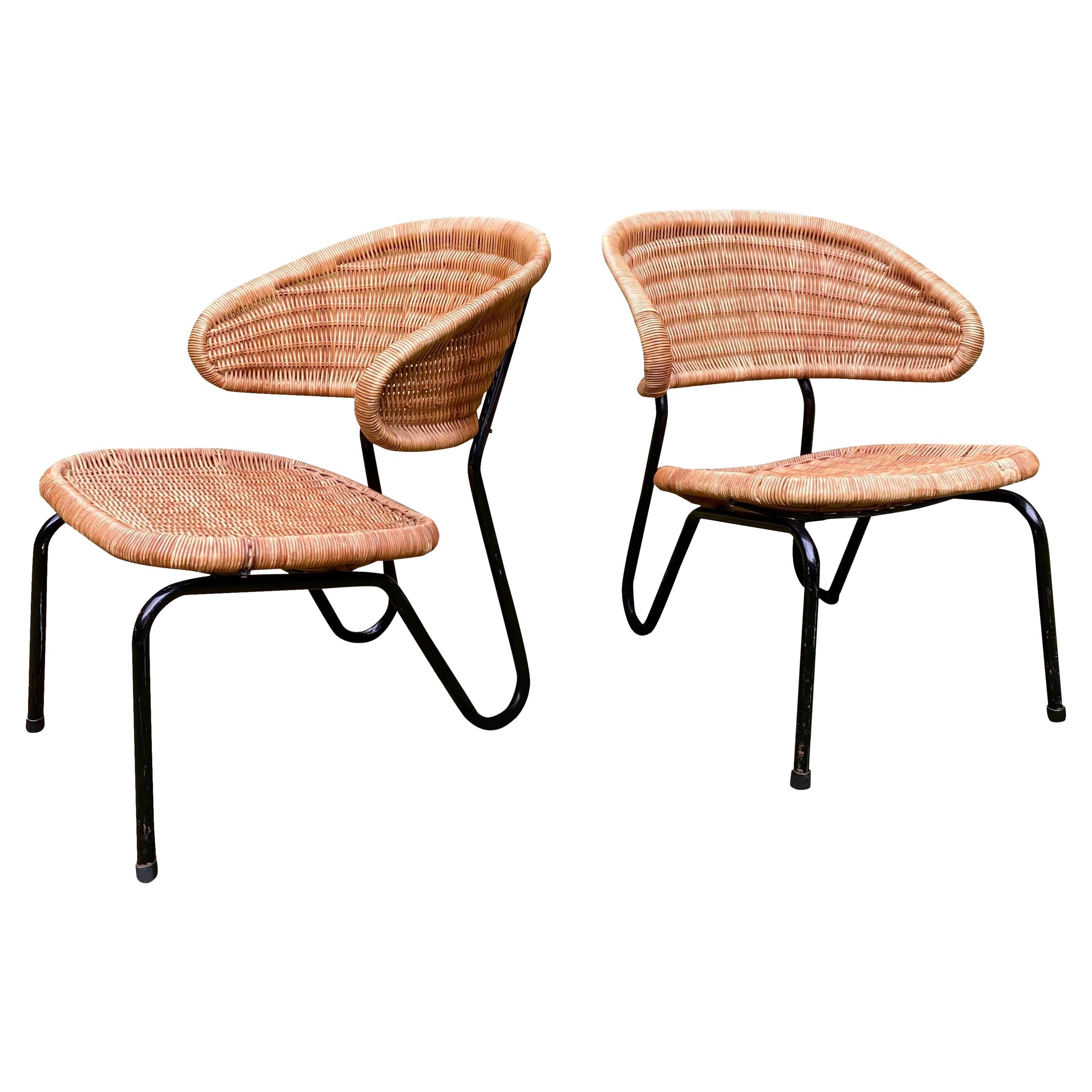 Pair of Easy Chairs, Model 568, by Dirk van Sliedregt for Gebr. Jonkers, 1954 