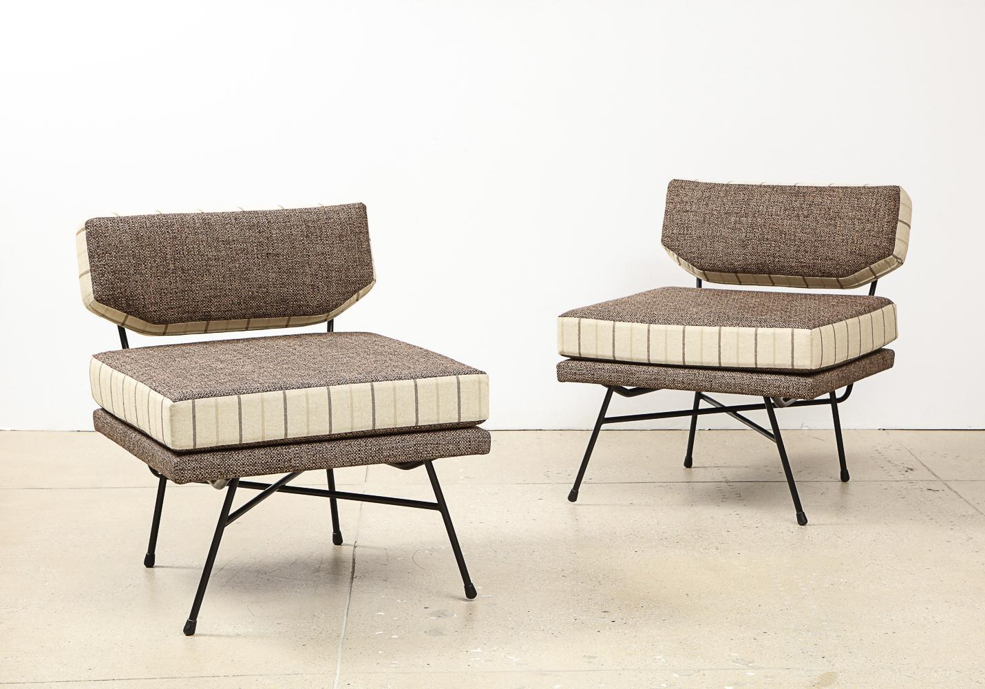 Mid-Century Modern Rare Pair of Elettra Lounge Chairs by Studio BBPR for Arflex