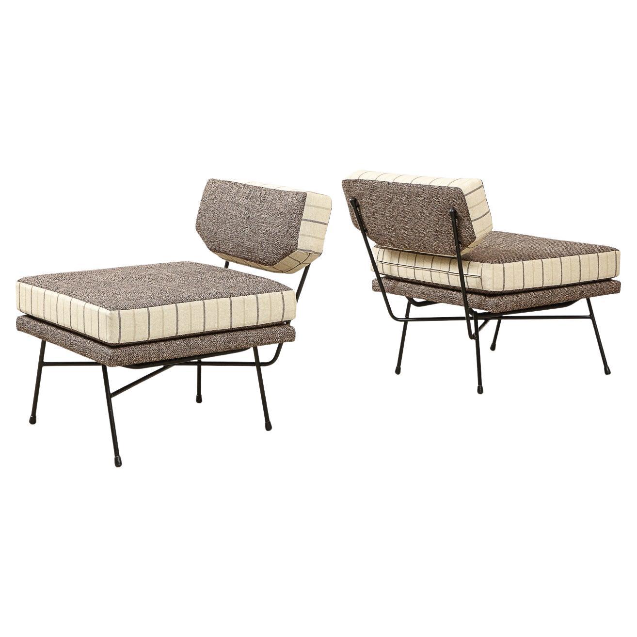 Rare Pair of Elettra Lounge Chairs by Studio BBPR for Arflex