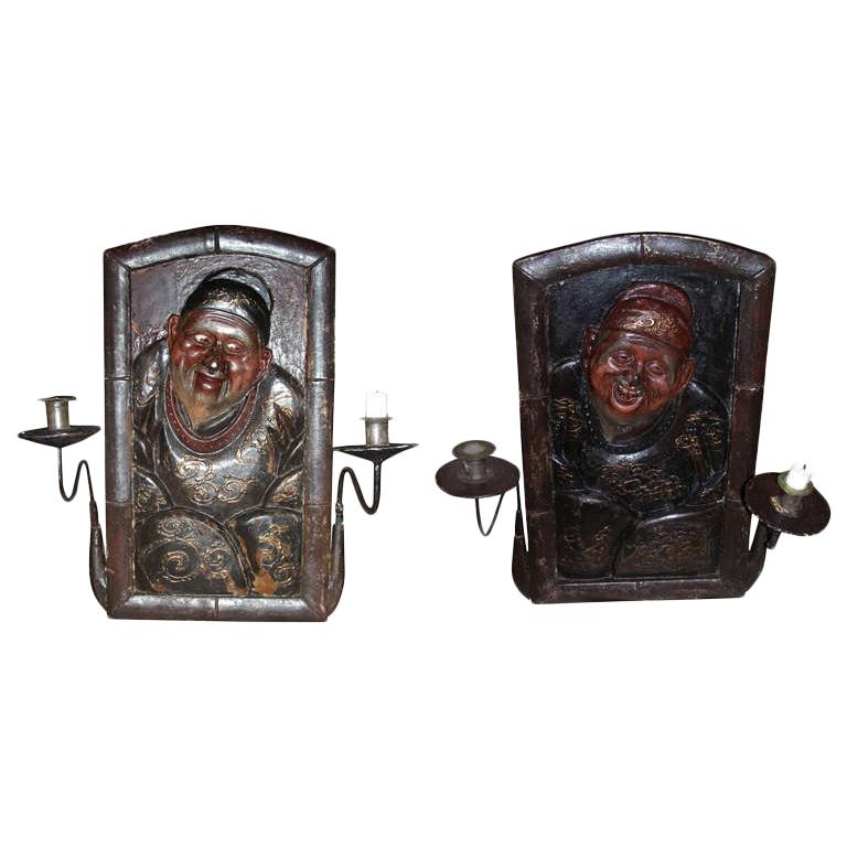 Rare Pair of End of 19th Century Sconces For Sale