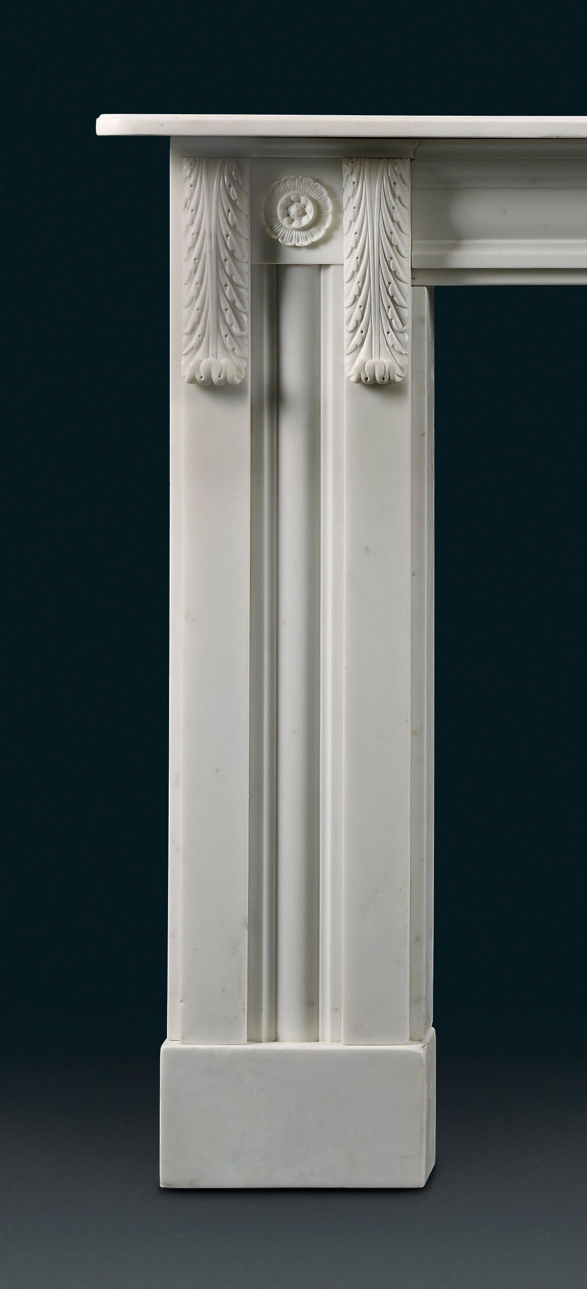 Pair of 19th Century English, Late Regency, Statuary Marble Fireplaces In Good Condition In London, GB