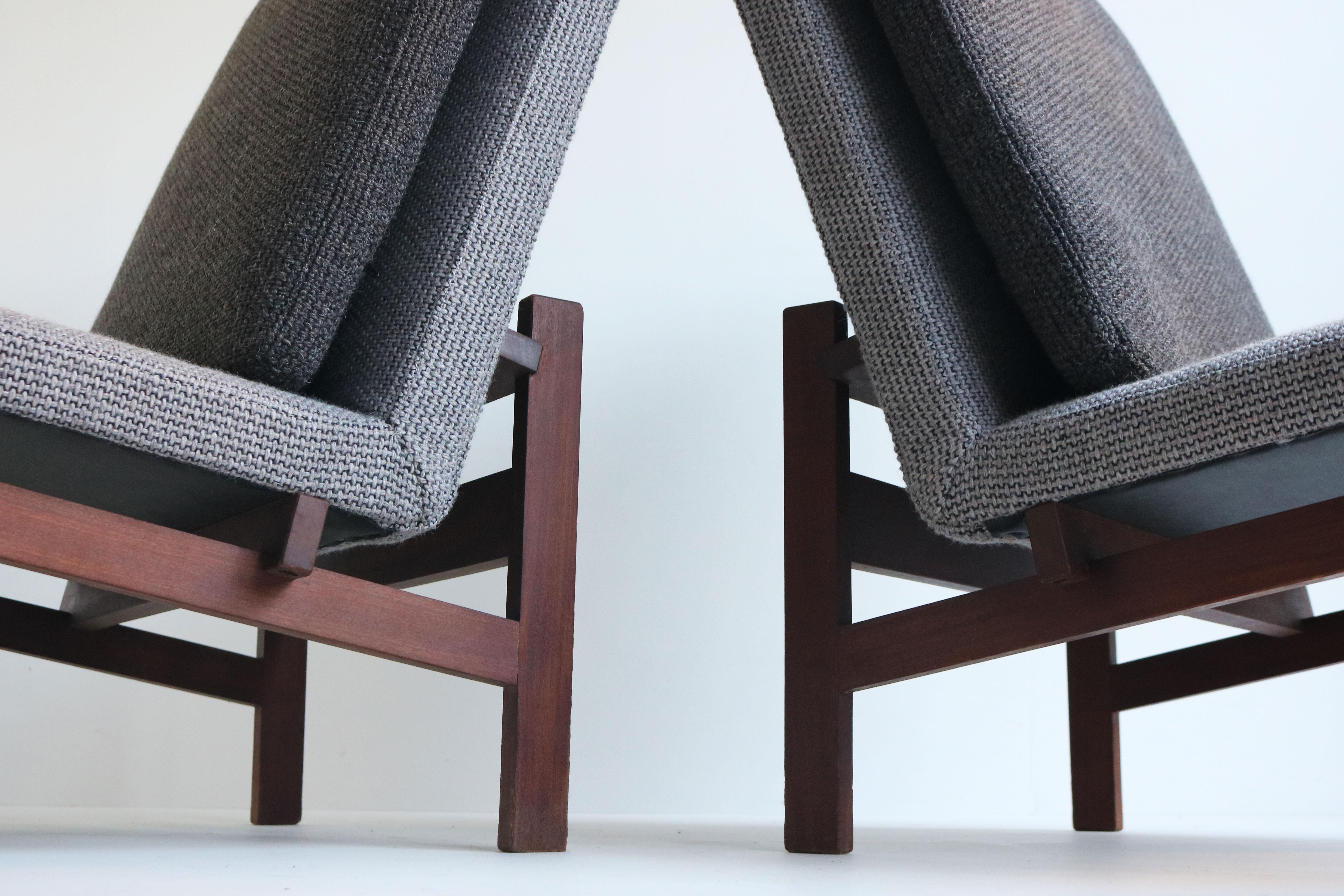 Rare pair of F181 lounge chairs by Kho Liang Le & Theo Ruth for Artifort 1958 For Sale 6