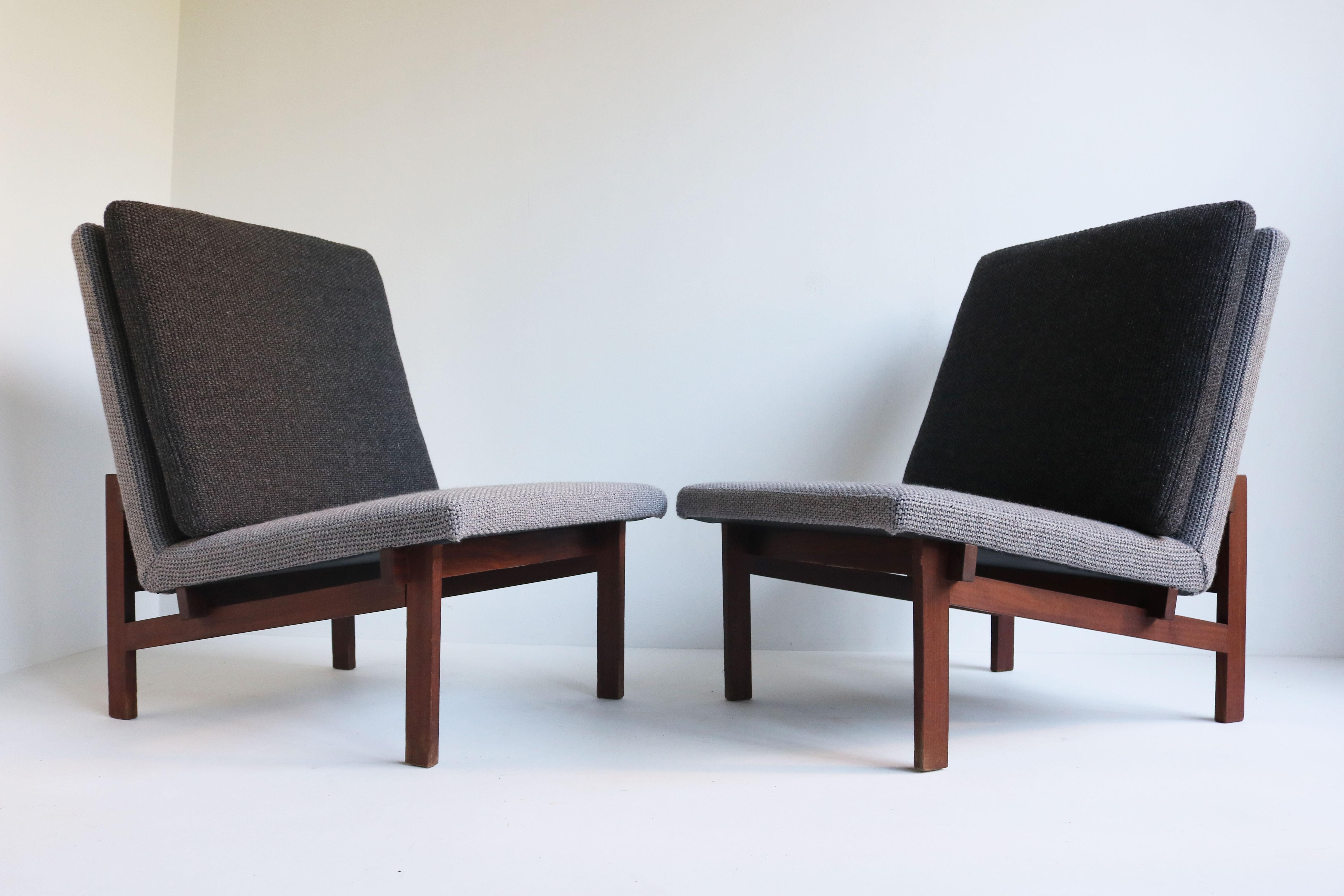 Rare pair of F181 lounge chairs by Kho Liang Le & Theo Ruth for Artifort 1958 For Sale 9