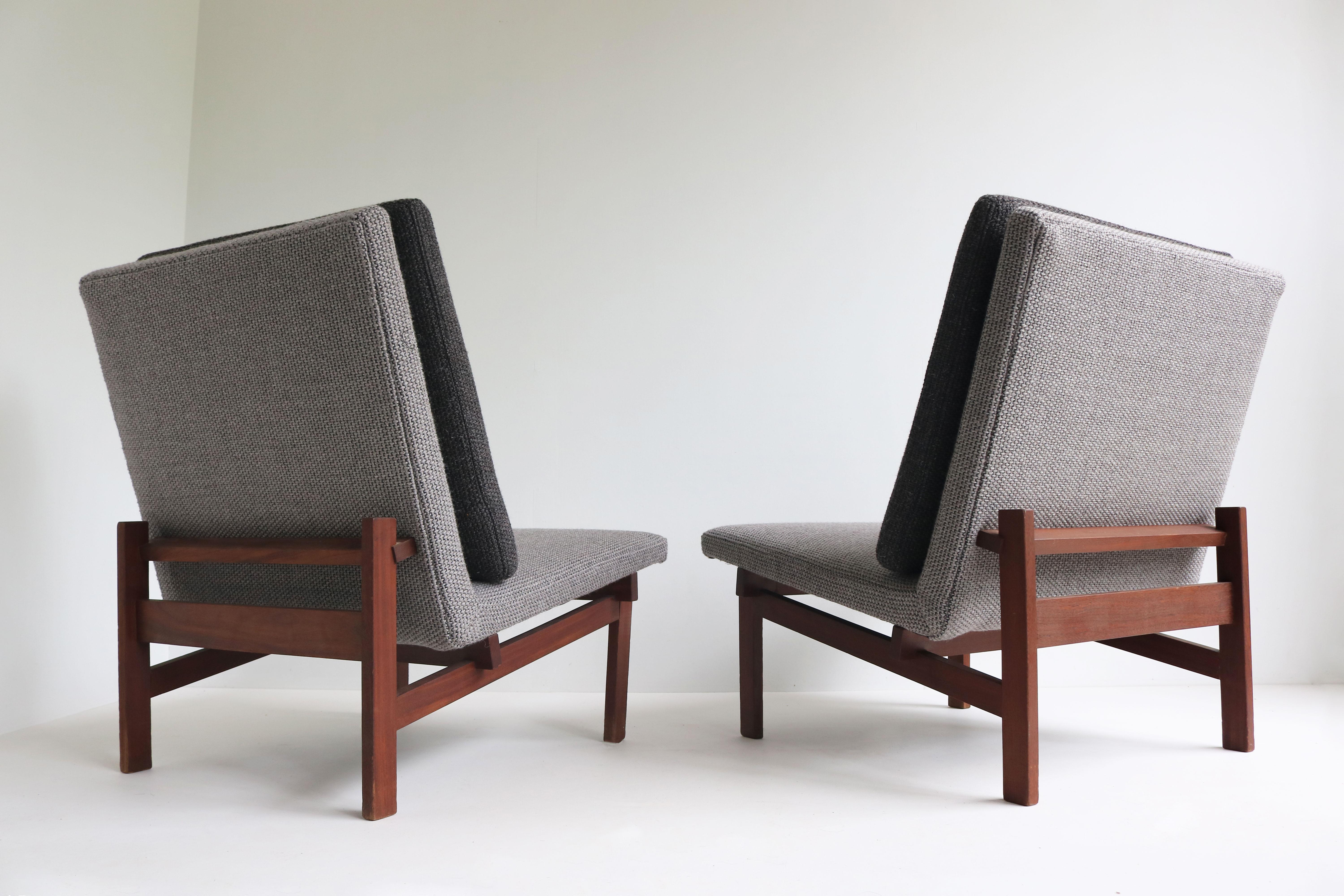 Dutch Rare pair of F181 lounge chairs by Kho Liang Le & Theo Ruth for Artifort 1958 For Sale