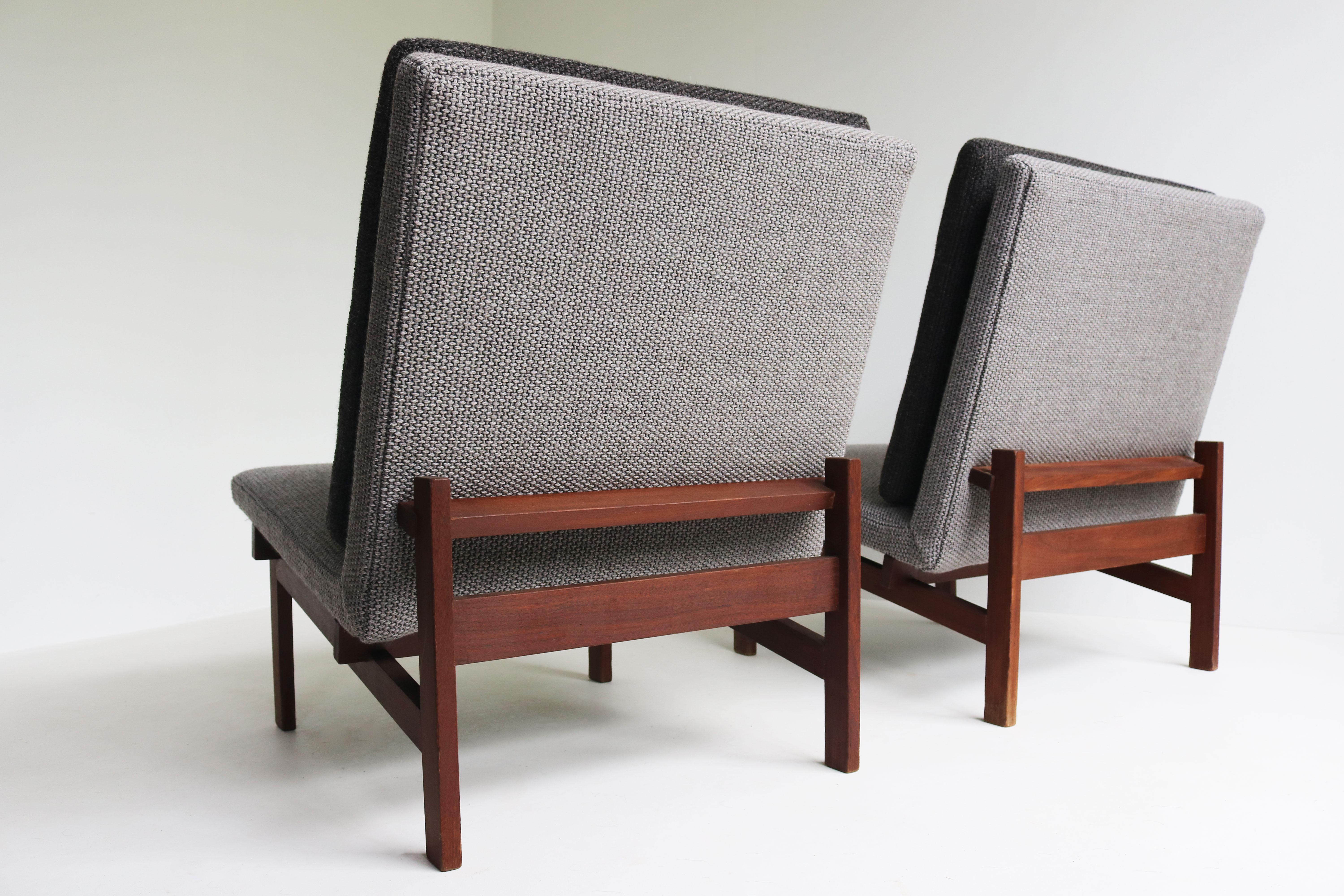 Rare pair of F181 lounge chairs by Kho Liang Le & Theo Ruth for Artifort 1958 In Excellent Condition For Sale In Ijzendijke, NL