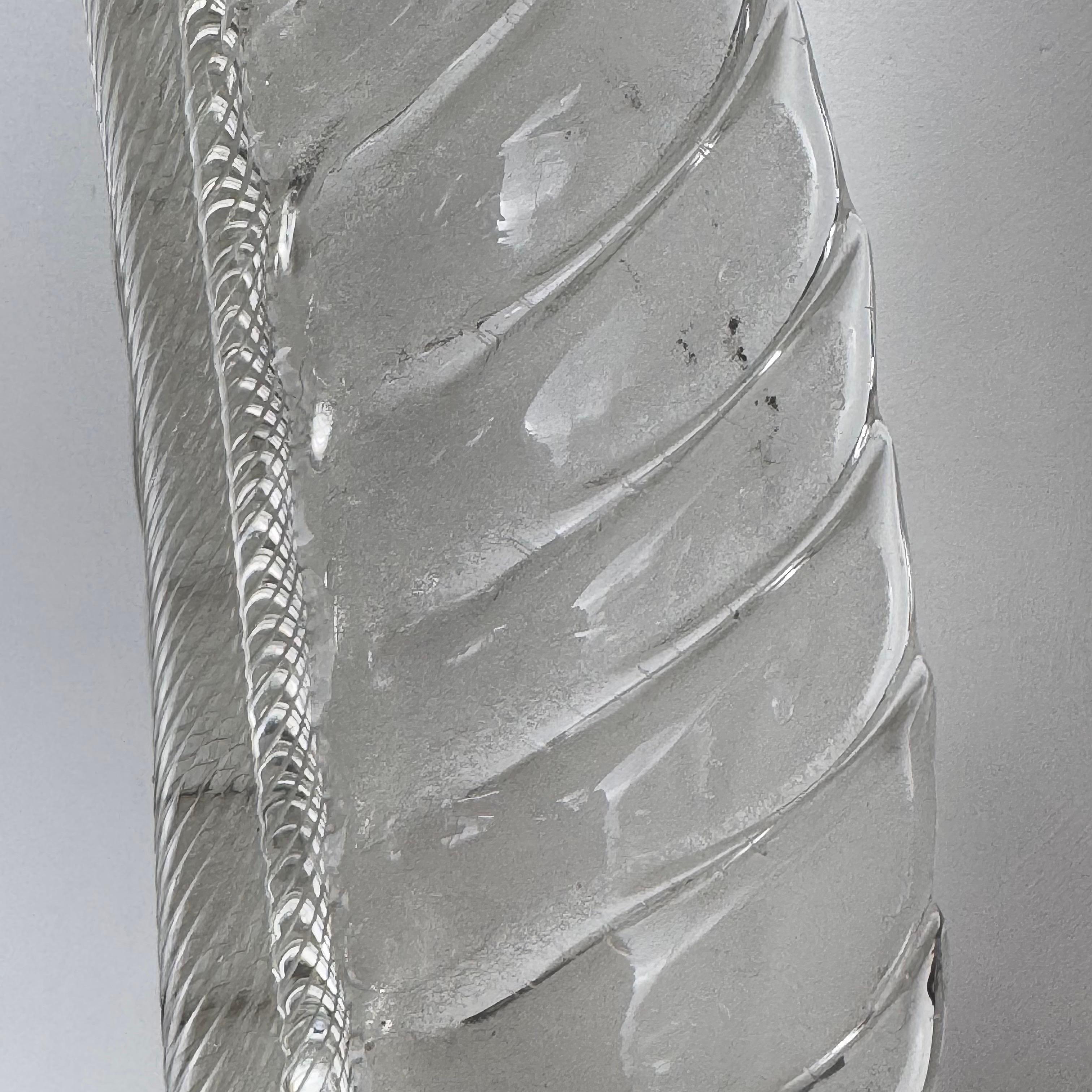 Rare Pair of “Feather” Murano Glass Wall Sconces by Tomaso Buzzi for Venini For Sale 7