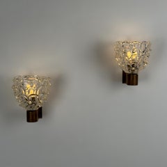 Rare Pair of “Festoni” Wall Sconces by Ercole Barovier for Barovier & Toso, 1938