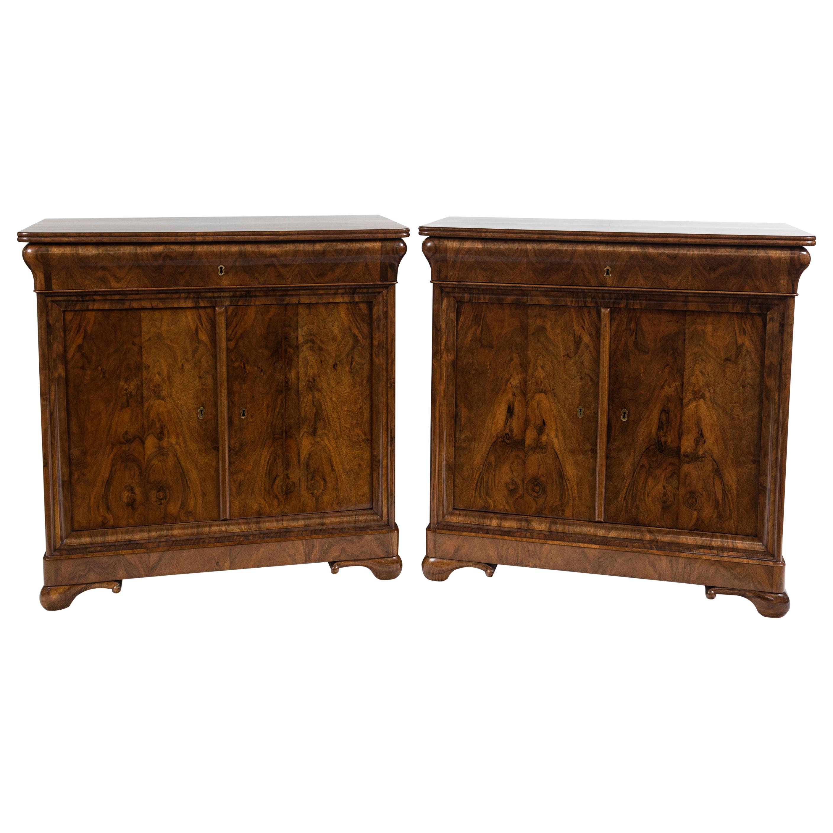 Rare Pair of Fine French Louis-Philippe Cabinets