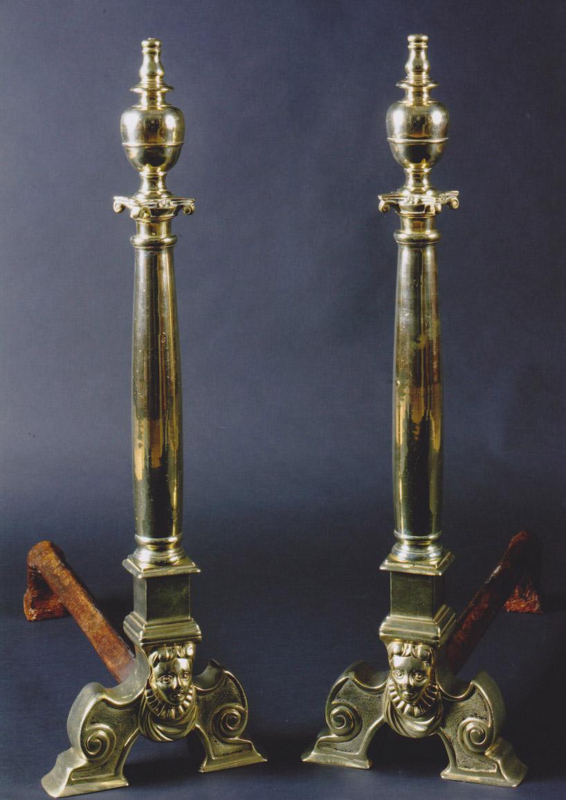 RARE PAIR OF FIREDOGS

ORIGIN : FRANCE
PERIOD : 16th CENTURY, HENRI II 

Measures: height: 78 cm 30 ¾ in
width : 24 cm
depth : 61 cm

Original stems


Pair of firedogs with ionic columns, surmounted by a baluster finial. At the base, one