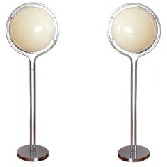 Rare Pair of Floor Lamps by Garrault and Delord, France, 1971