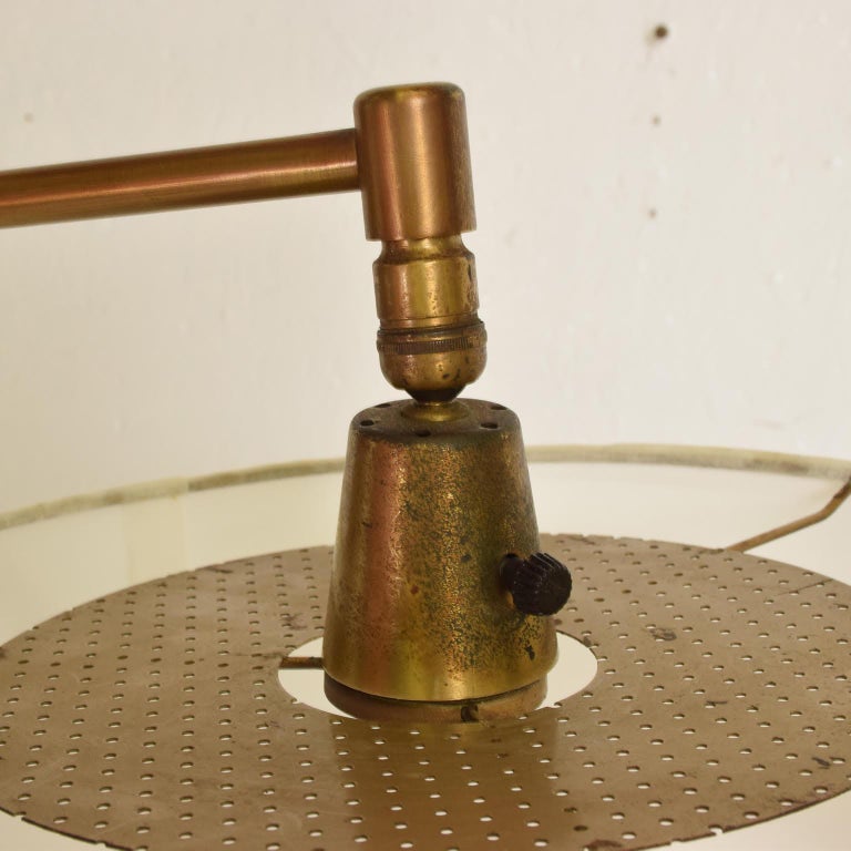 Rare Pair Of Floor Lamps By Gerald Thurston With Original Shade