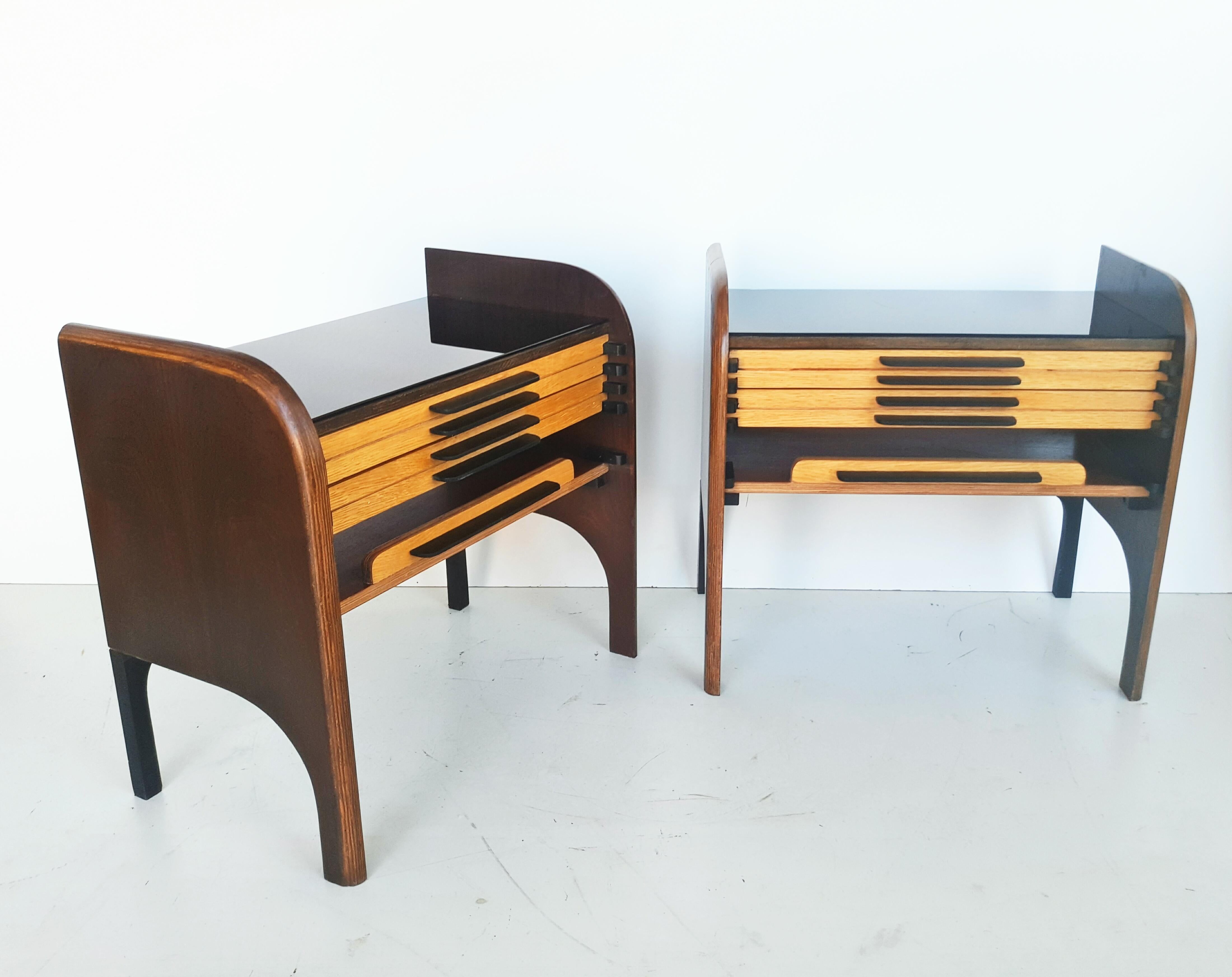 Rare Pair of French 1960s Nightstands In Good Condition In L'Escala, ES