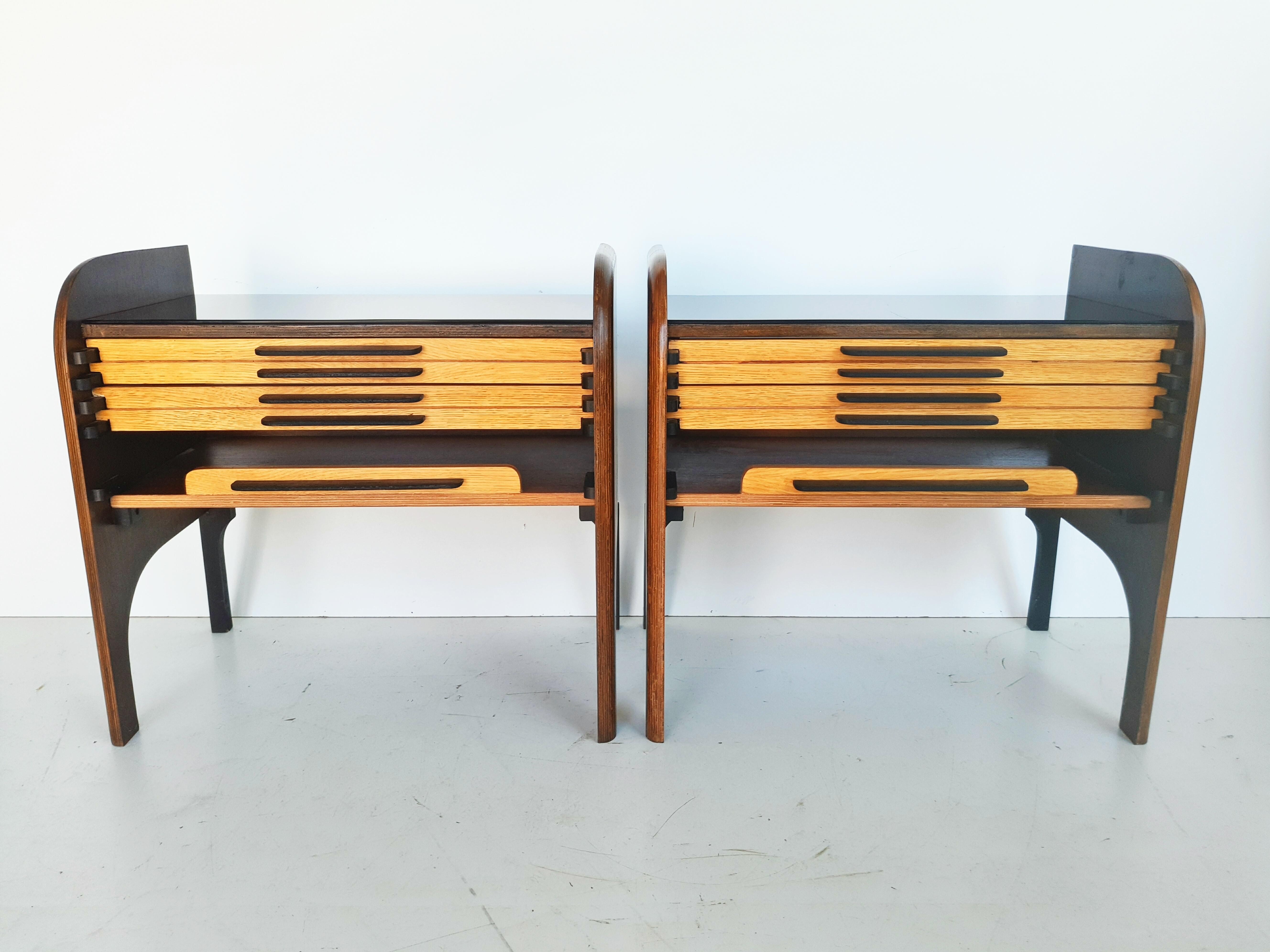Rare Pair of French 1960s Nightstands 3