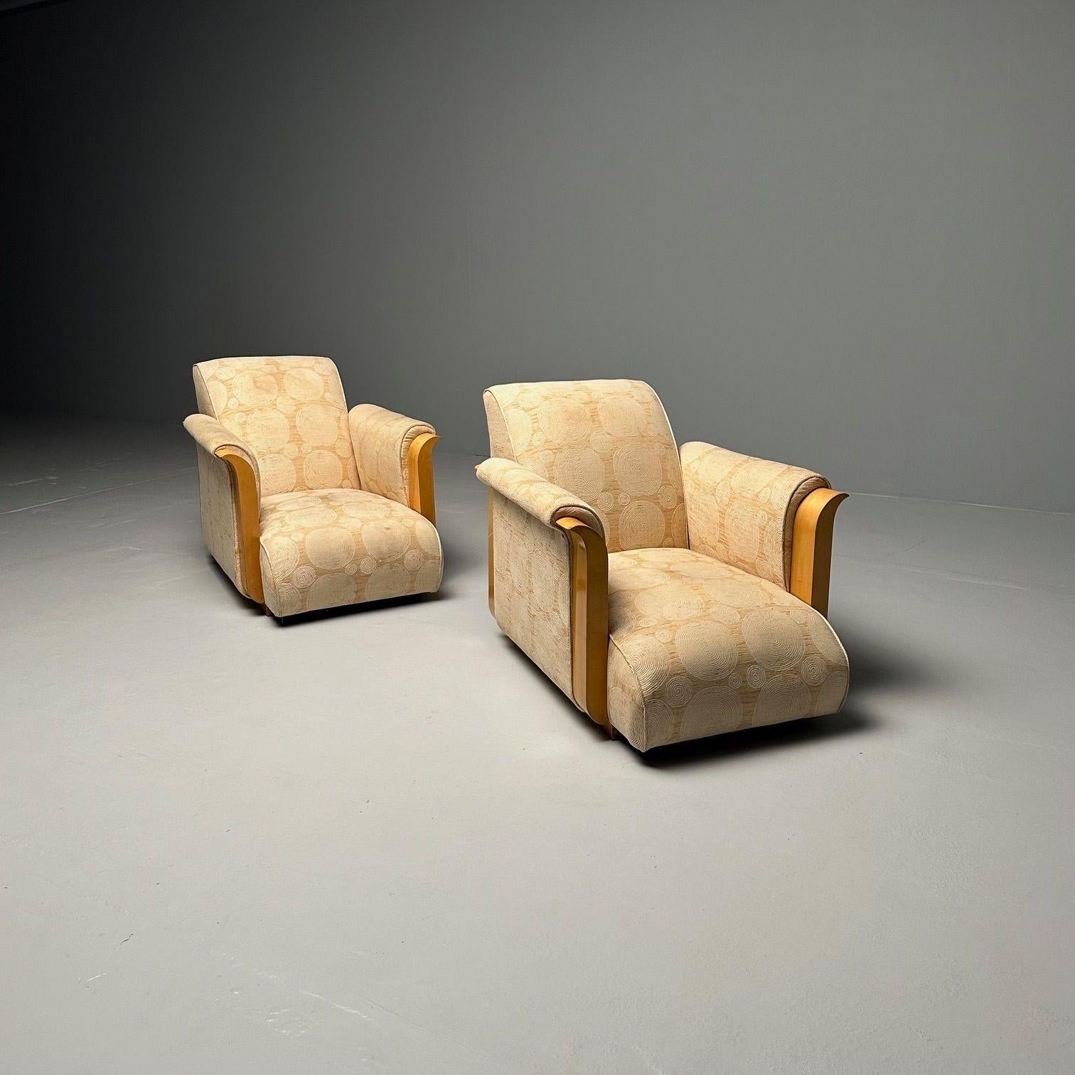Rare Pair of French Art Deco Lounge Chairs by Michel Dufet, France, 1930s 5