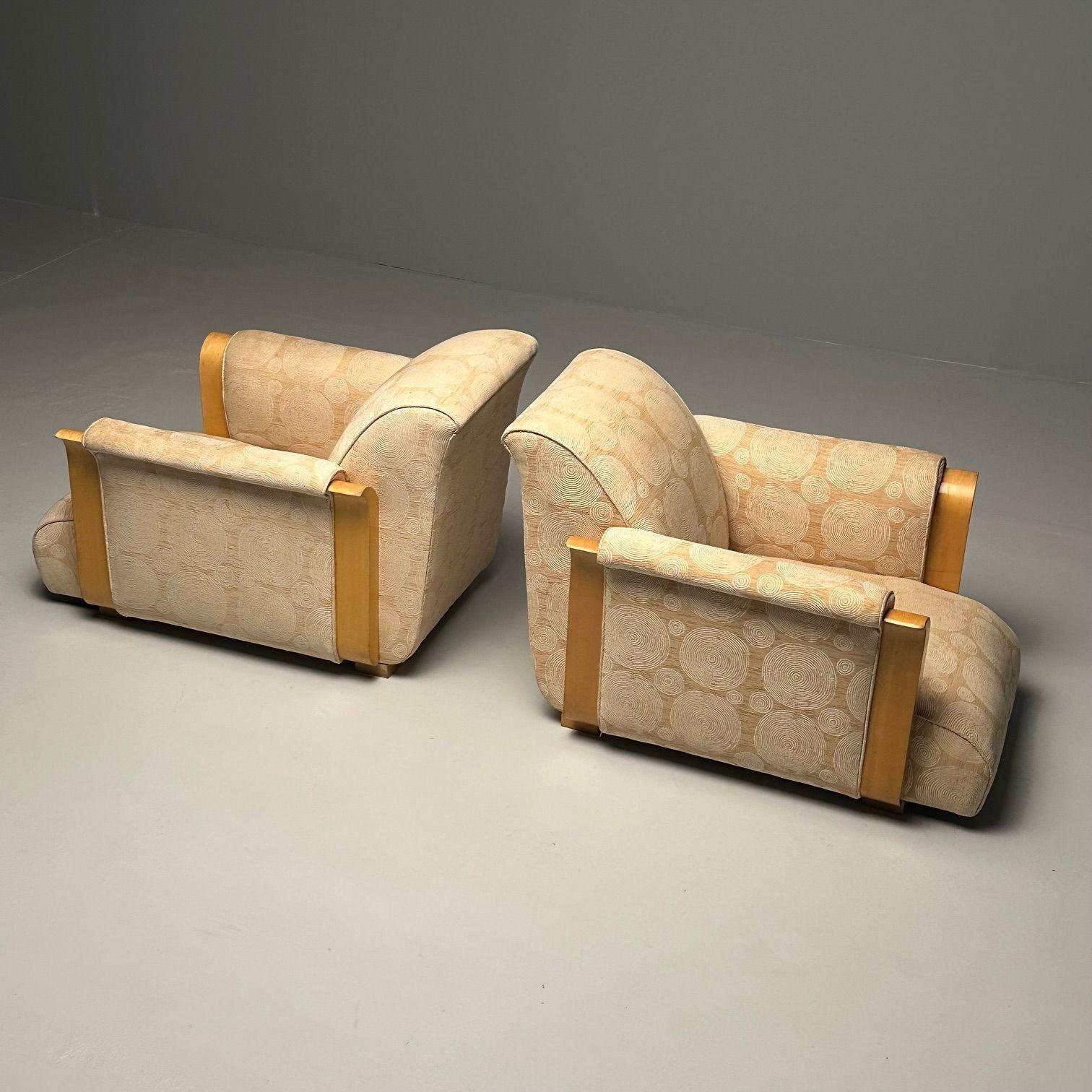 Rare Pair of French Art Deco Lounge Chairs by Michel Dufet, France, 1930s In Good Condition For Sale In Stamford, CT