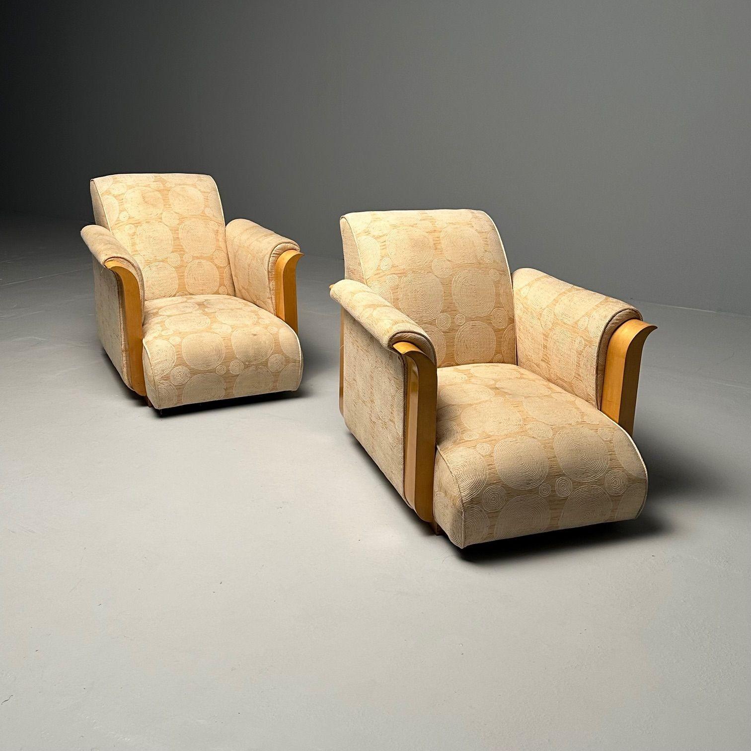 Rare Pair of French Art Deco Lounge Chairs by Michel Dufet, France, 1930s For Sale 1