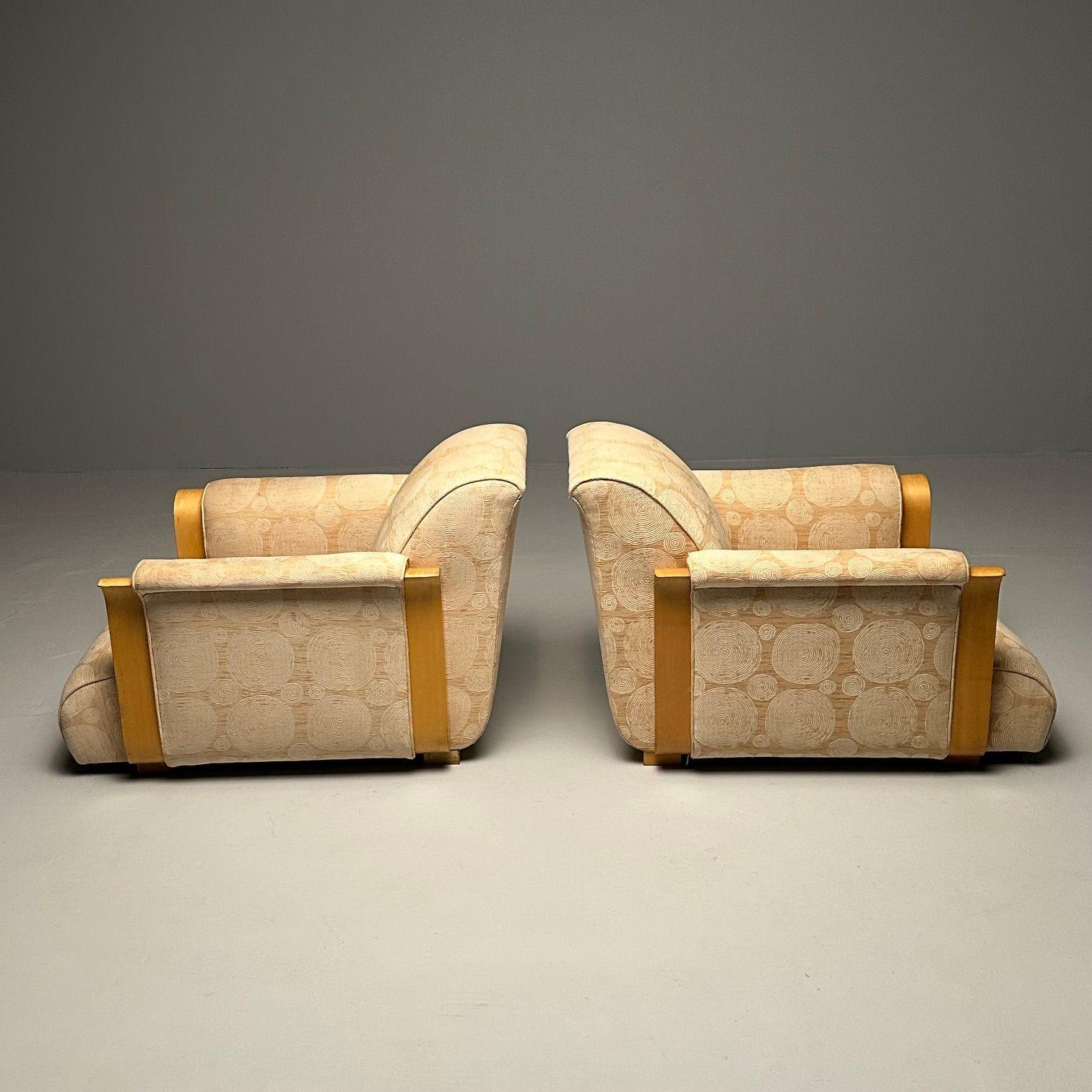 Rare Pair of French Art Deco Lounge Chairs by Michel Dufet, France, 1930s 2