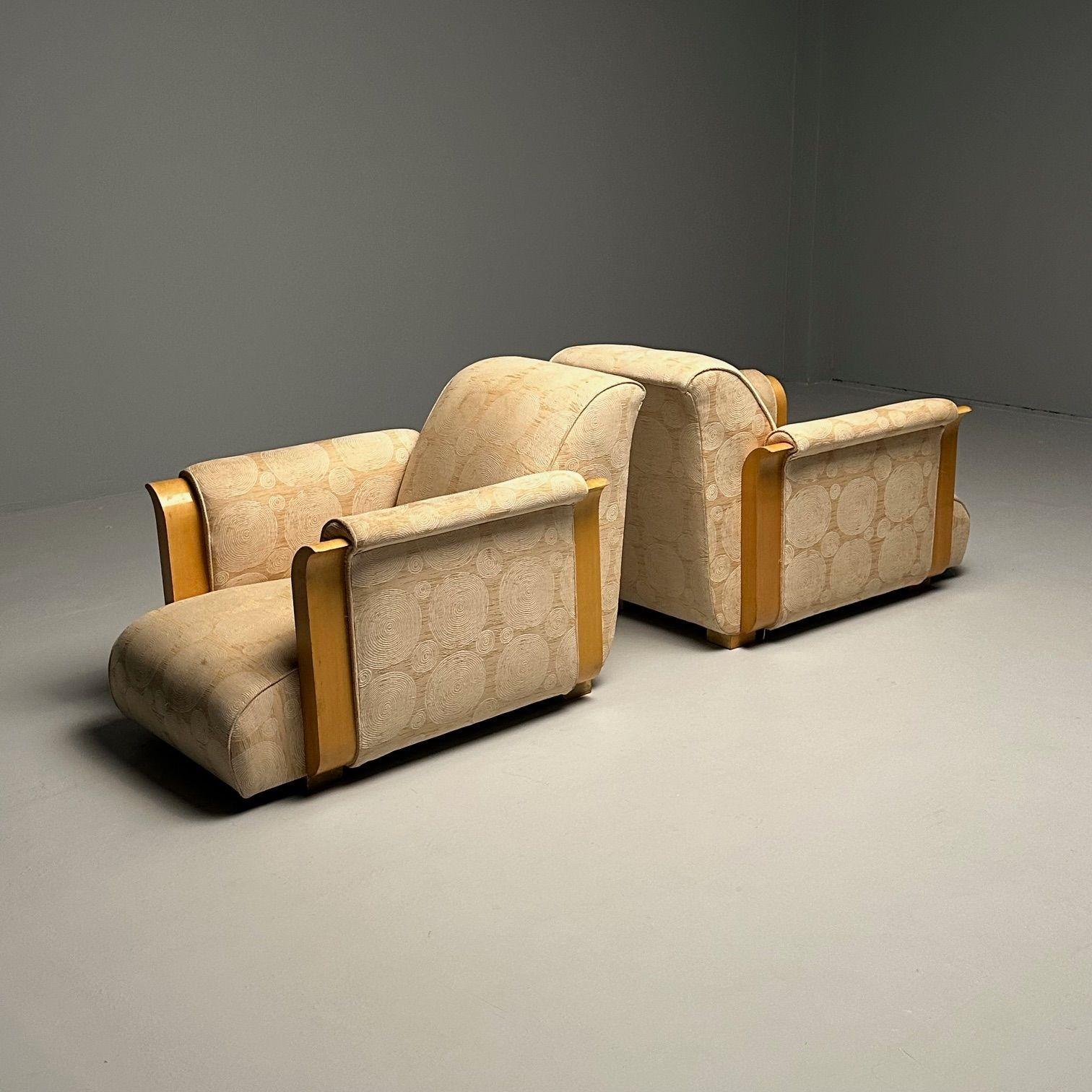 Rare Pair of French Art Deco Lounge Chairs by Michel Dufet, France, 1930s 3