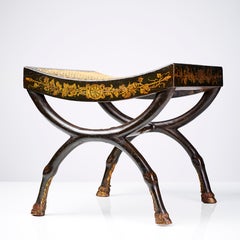 Rara coppia di sgabelli (tabourets) del periodo Impero francese, opera di Jean-Joseph Chapuis