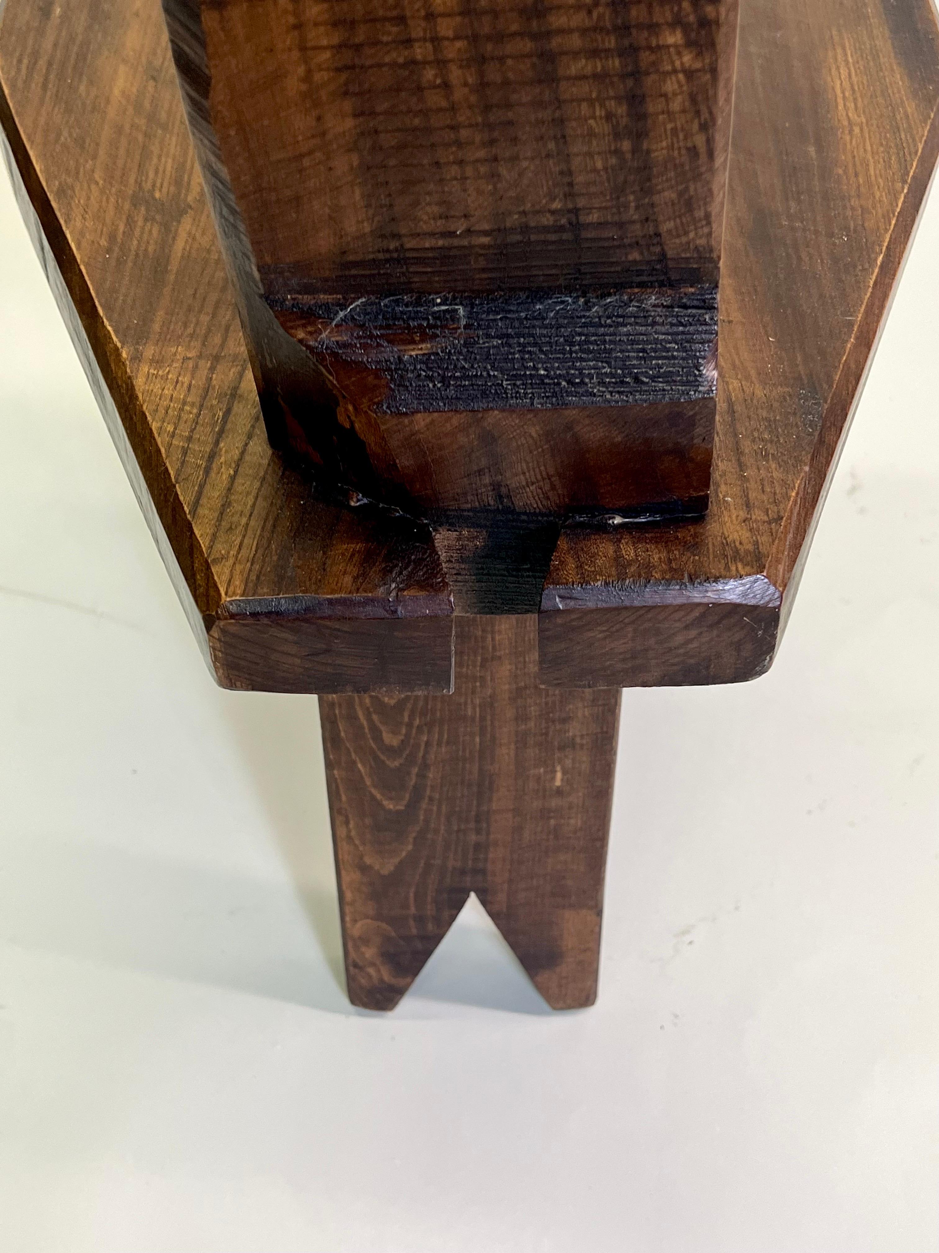 Paire rare de chaises artisanales françaises en bois de style mi-siècle moderne, Pierre Jeanneret  en vente 4