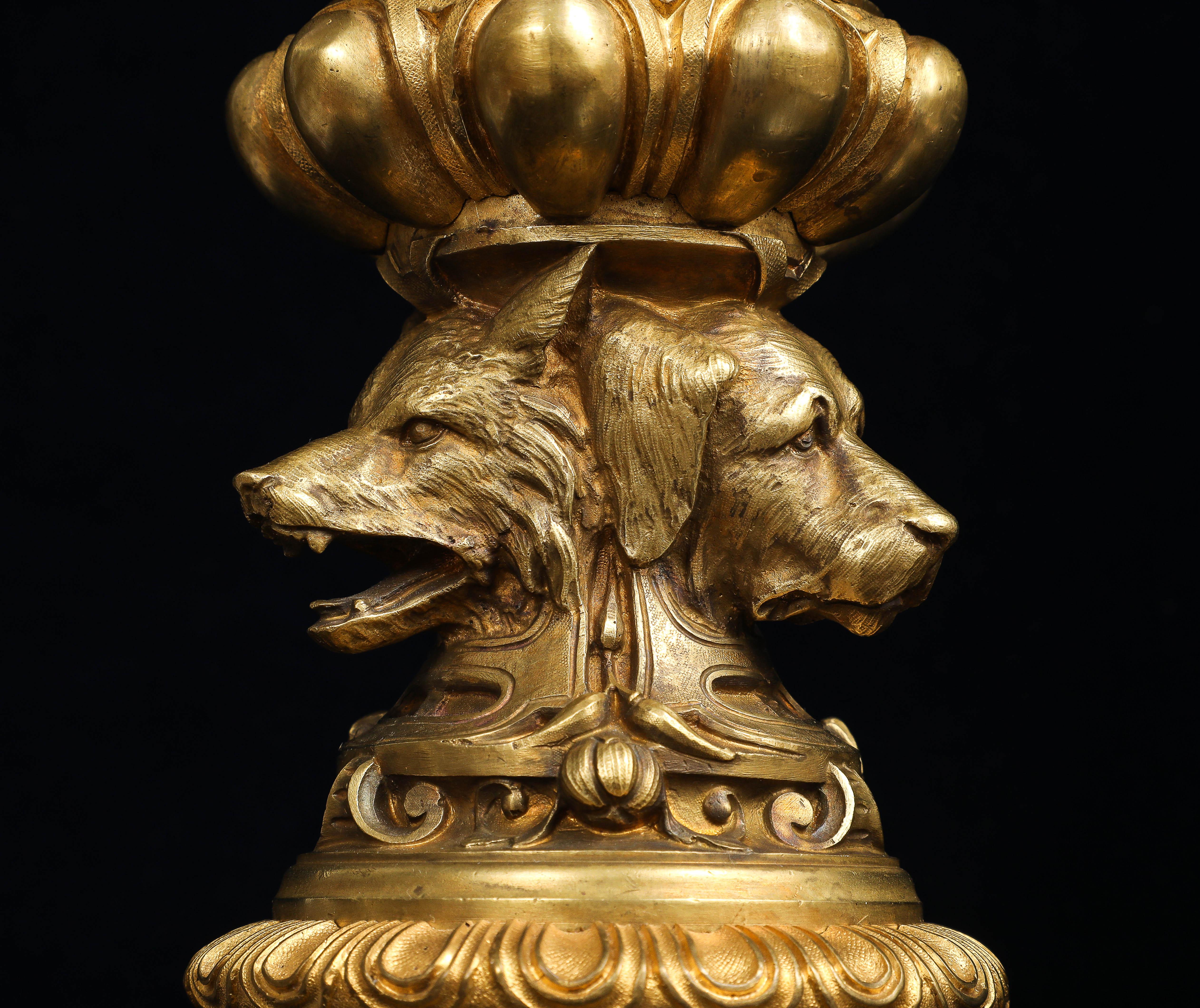 Rara coppia di candelabri francesi in ormolu 