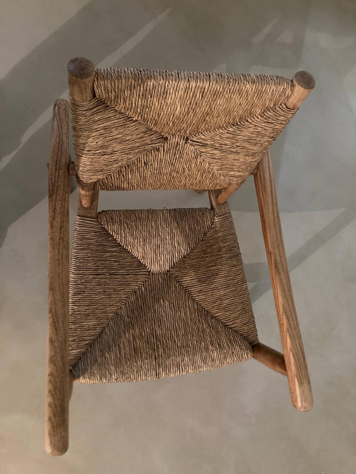 Paire de fauteuils authentiques authentiques, originaux, par Charlotte Perriand, vers 1945 5