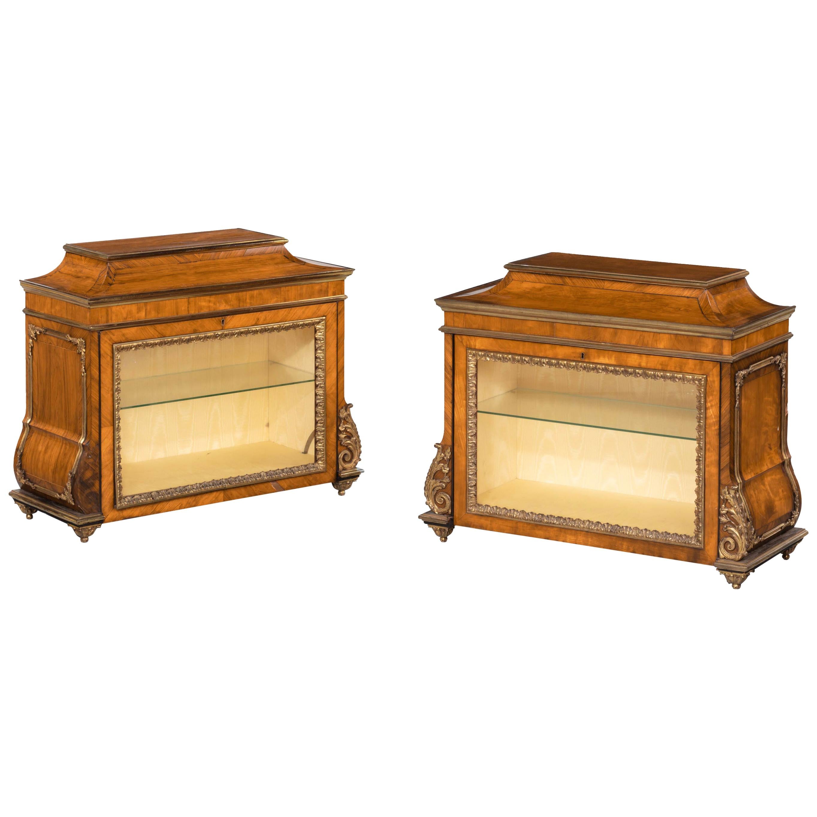 Rare Pair of George III Period Kingwood Table Cabinets For Sale