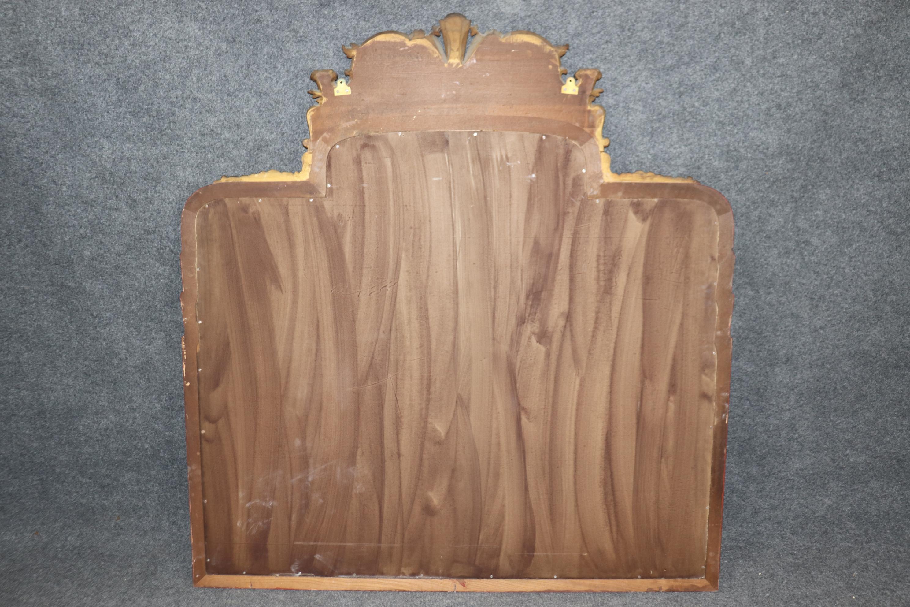 Rare paire de grands miroirs de buffet de cheminée en bois doré sculpté de style chinoiserie géorgien en vente 6