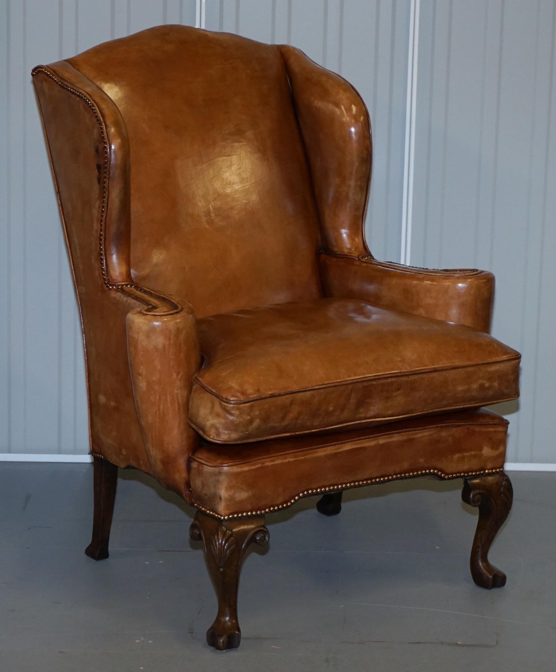 We are delighted to offer for sale this very rare and important pair of original Georgian Irish brown leather armchairs with William Morris style flat top arms

A good looking and well made set, they are upholstered with fully aniline leather, it