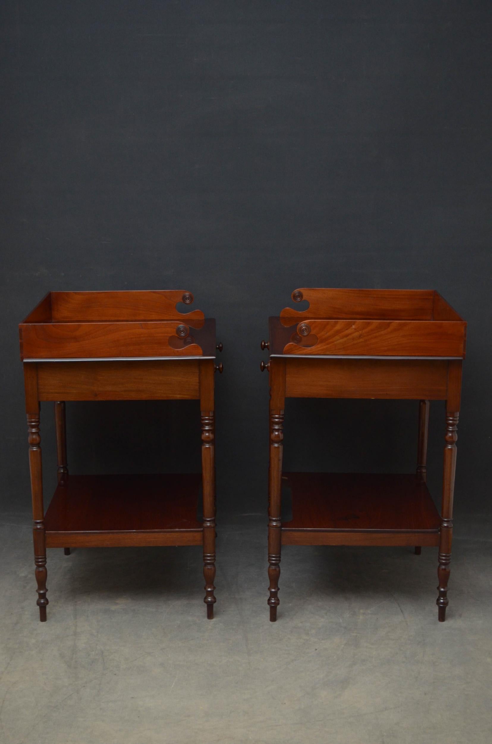 Rare Pair of Georgian Washstands / Bedside Tables 12