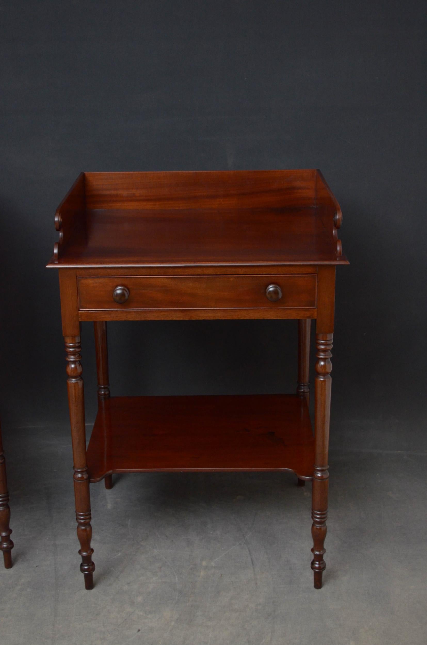 Rare Pair of Georgian Washstands / Bedside Tables 2