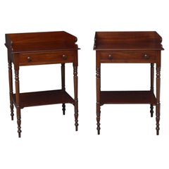 Antique Rare Pair of Georgian Washstands / Bedside Tables