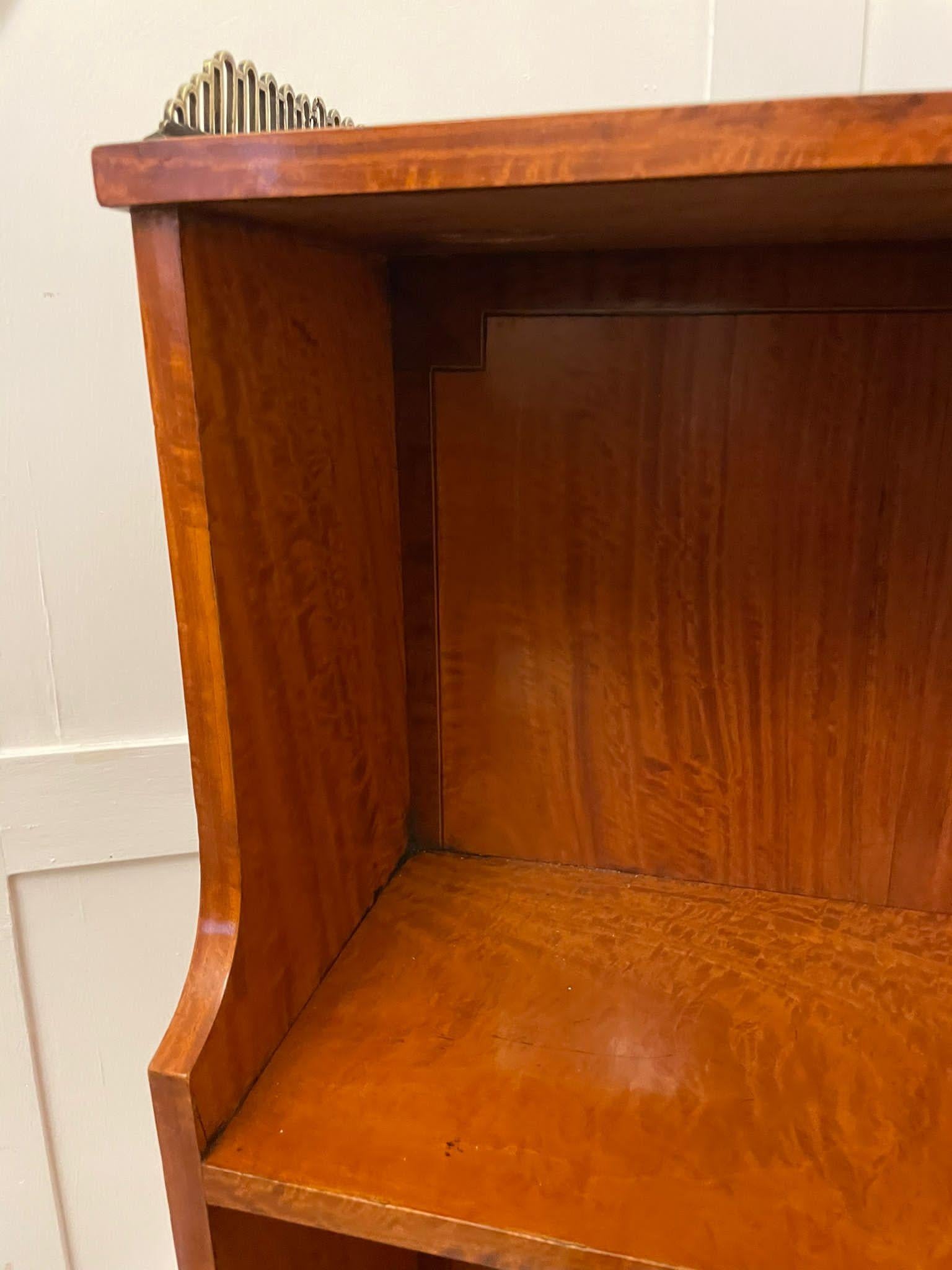 Rare Pair of Gillows Antique Quality Satinwood Waterfall Bookcases For Sale 2