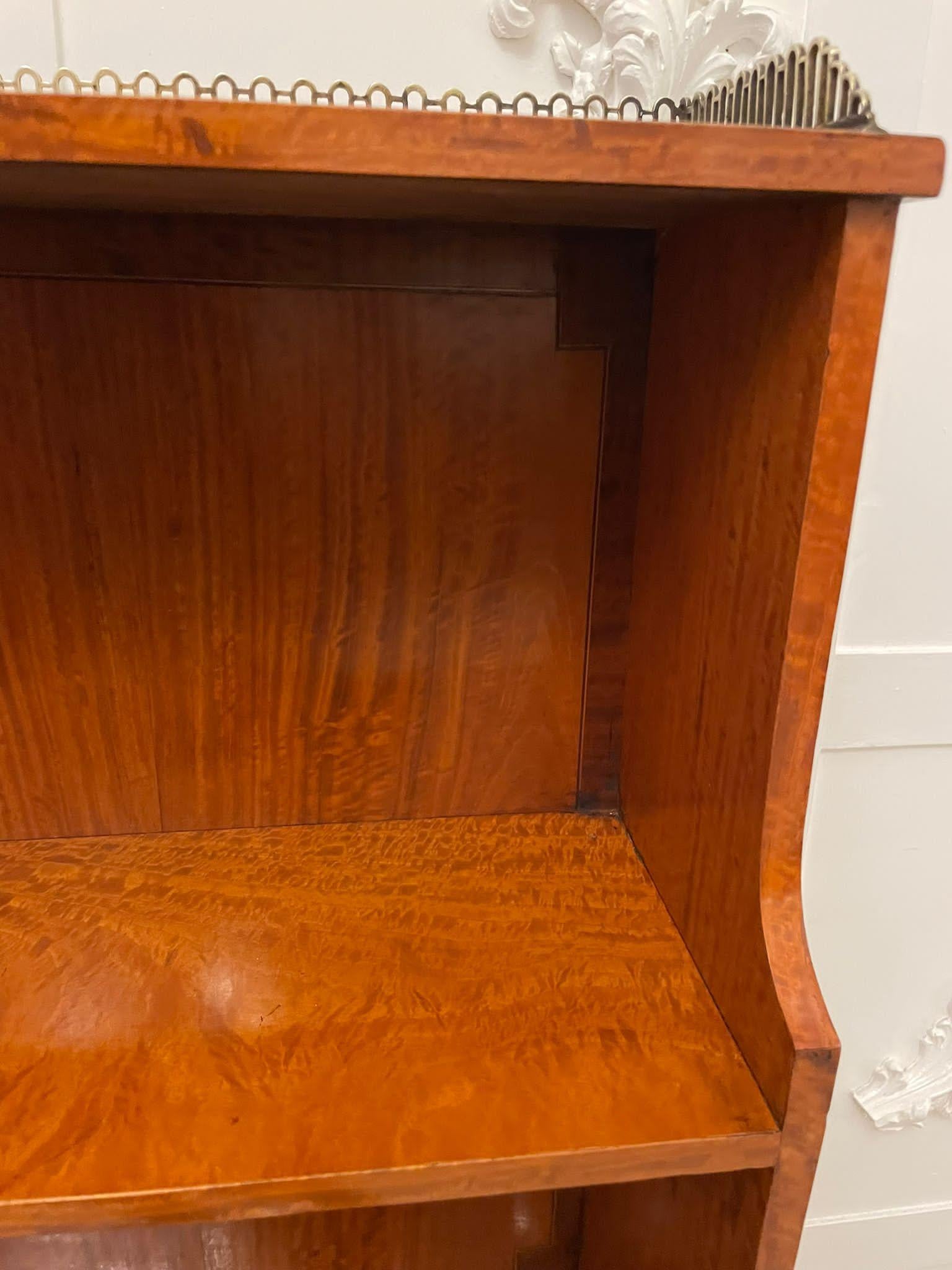 Rare Pair of Gillows Antique Quality Satinwood Waterfall Bookcases For Sale 3