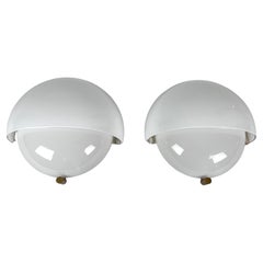Rara coppia di lampade in vetro Mania di Vico Magistretti per Artemide, anni '60