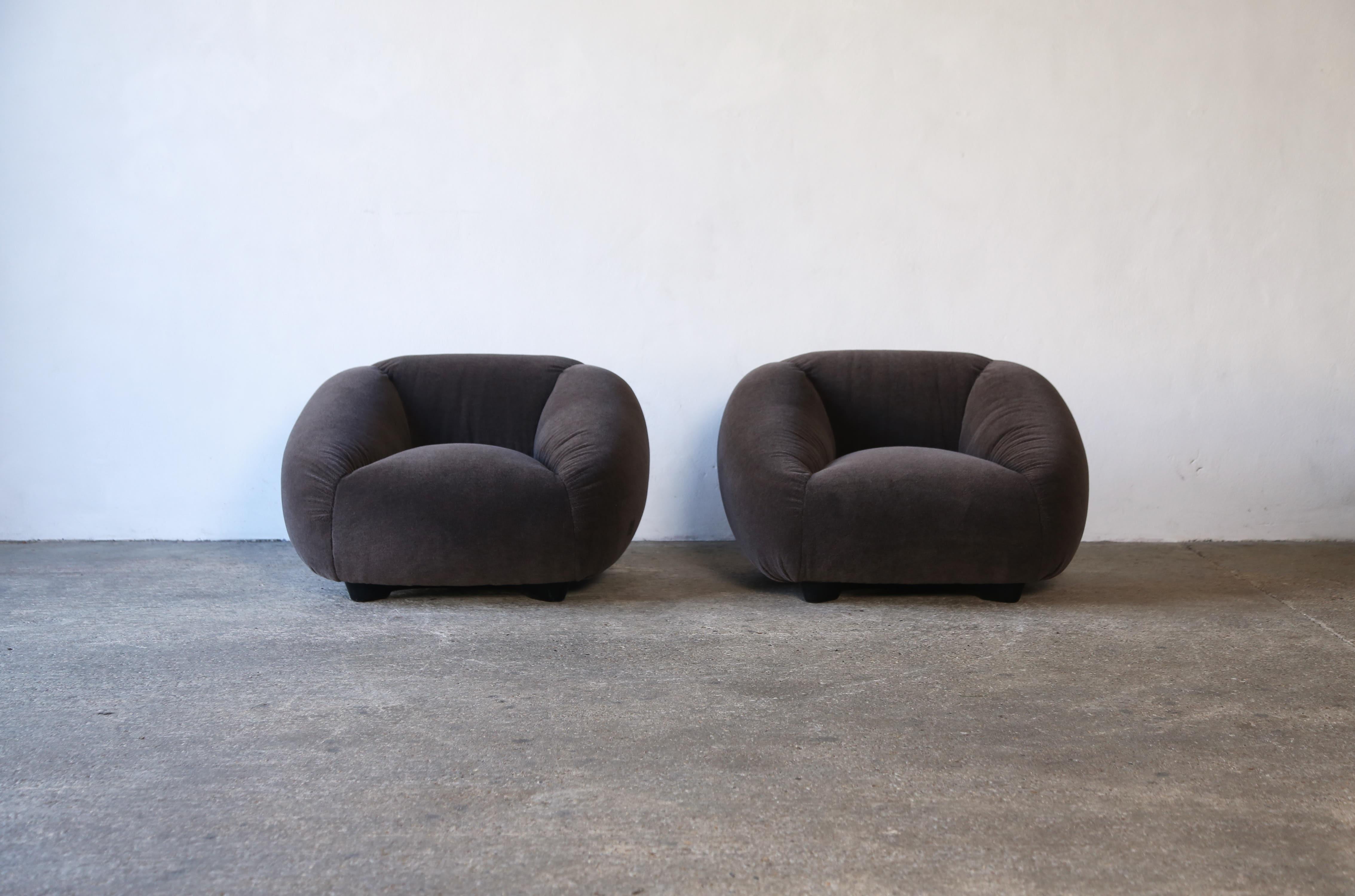 Fabric Rare Pair of Gruppo / Studio G14 T.E.E. Chairs, Italy, 1970s For Sale