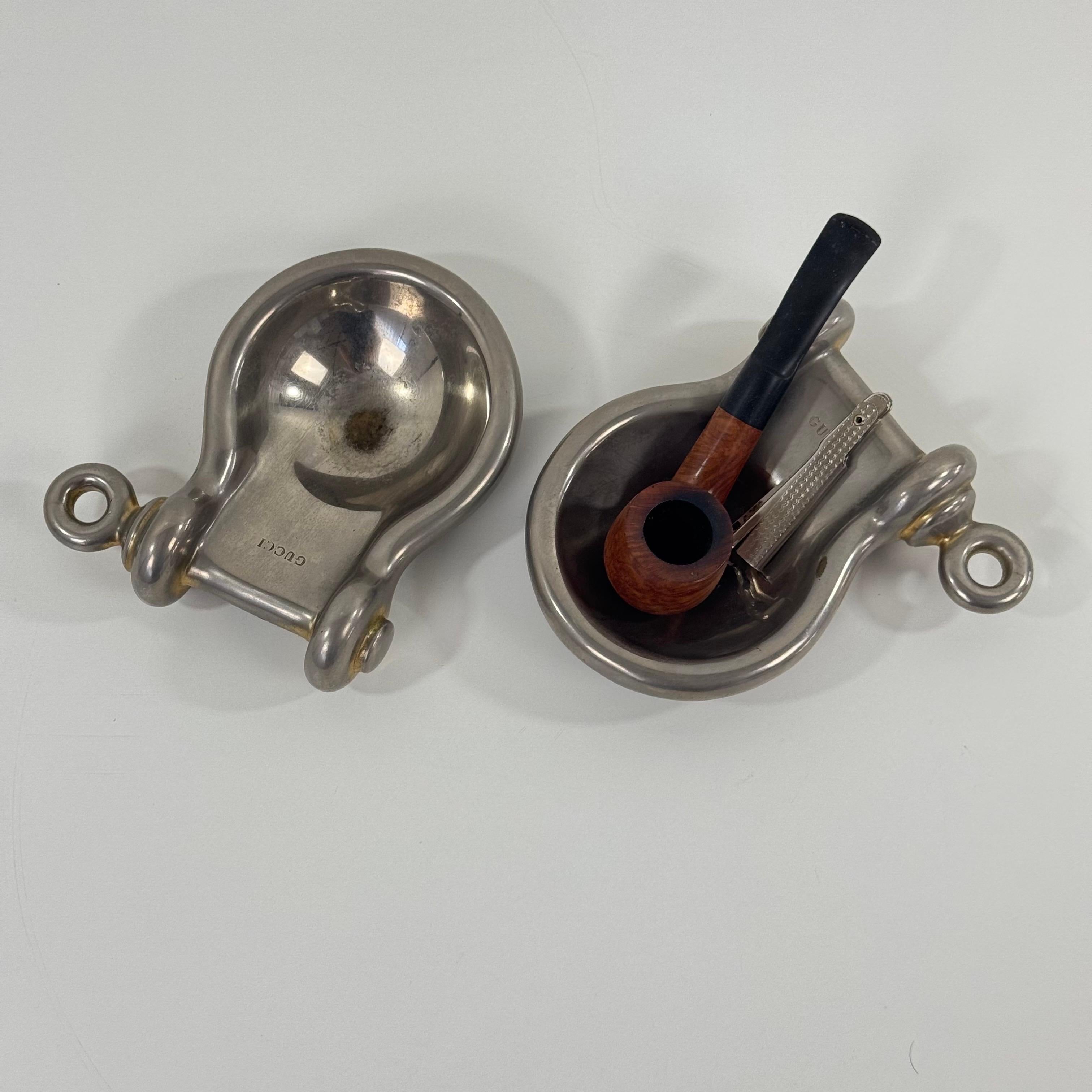 Mid-Century Modern Rare paire de Vide-Poche / Valets ou Cendriers Gucci, Aldo Gucci, début des années 1950 en vente