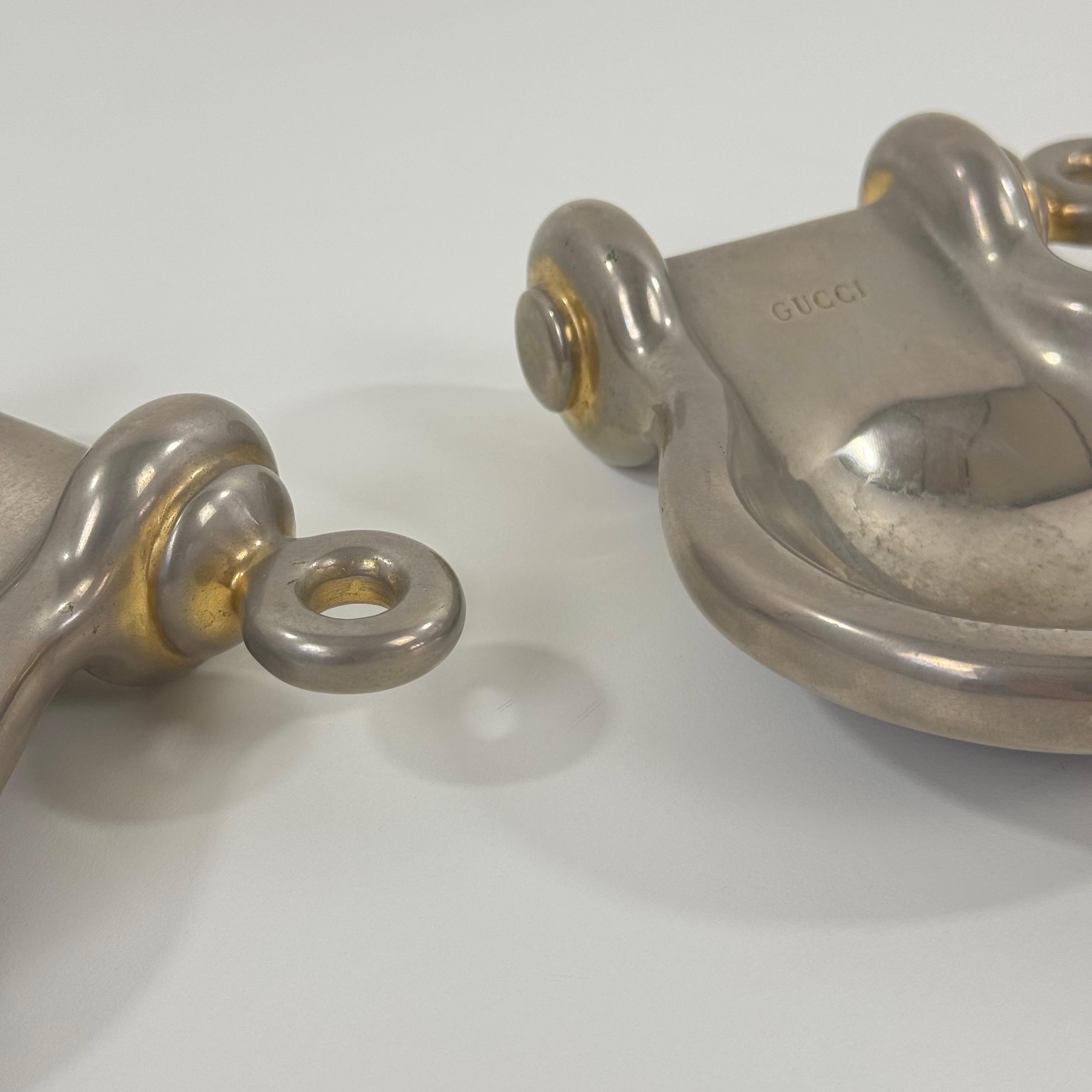 Rare paire de Vide-Poche / Valets ou Cendriers Gucci, Aldo Gucci, début des années 1950 Bon état - En vente à Bagnolo Mella, Brescia