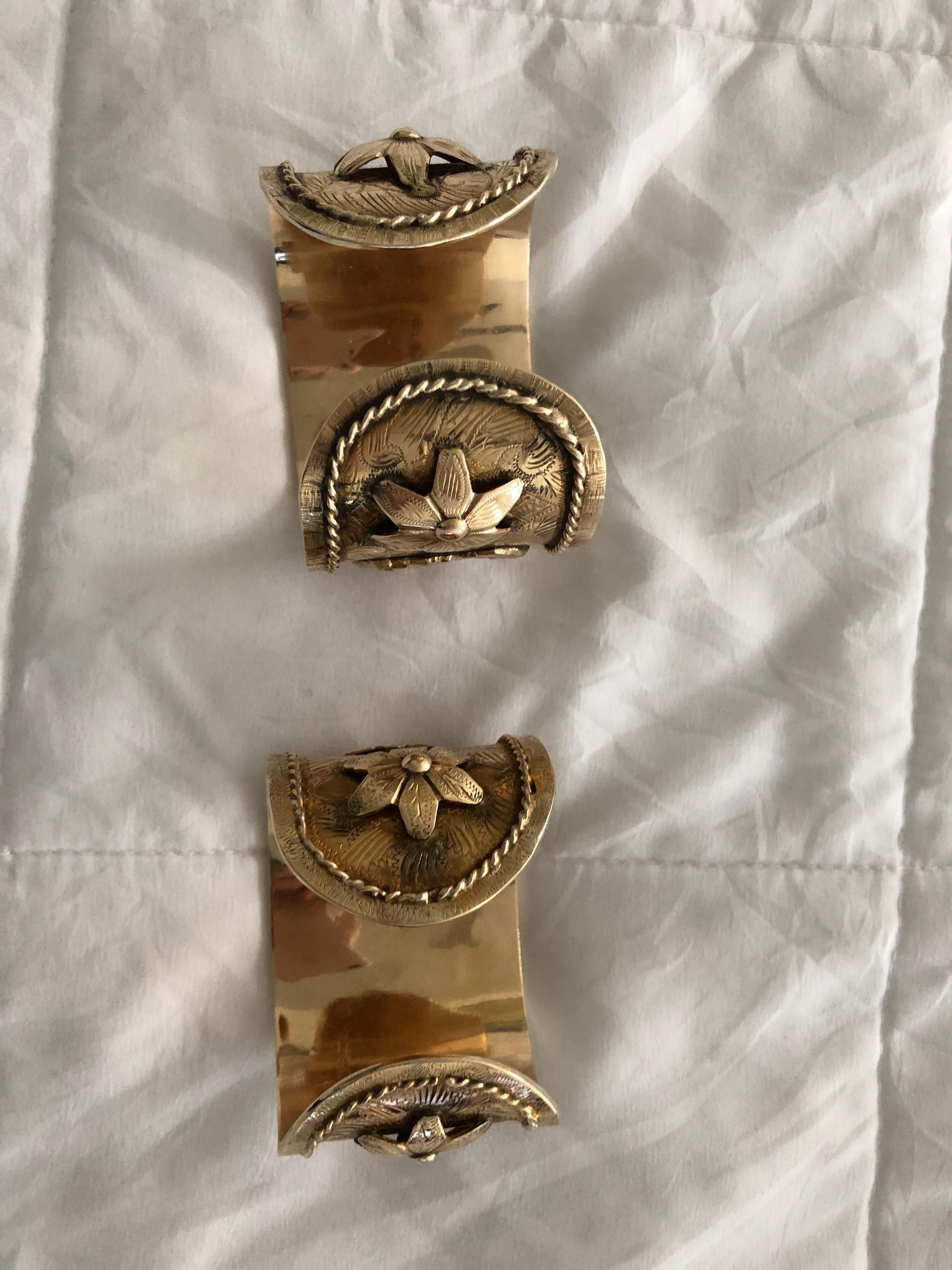 American Rare Pair of Gypsy Cuff Bracelet