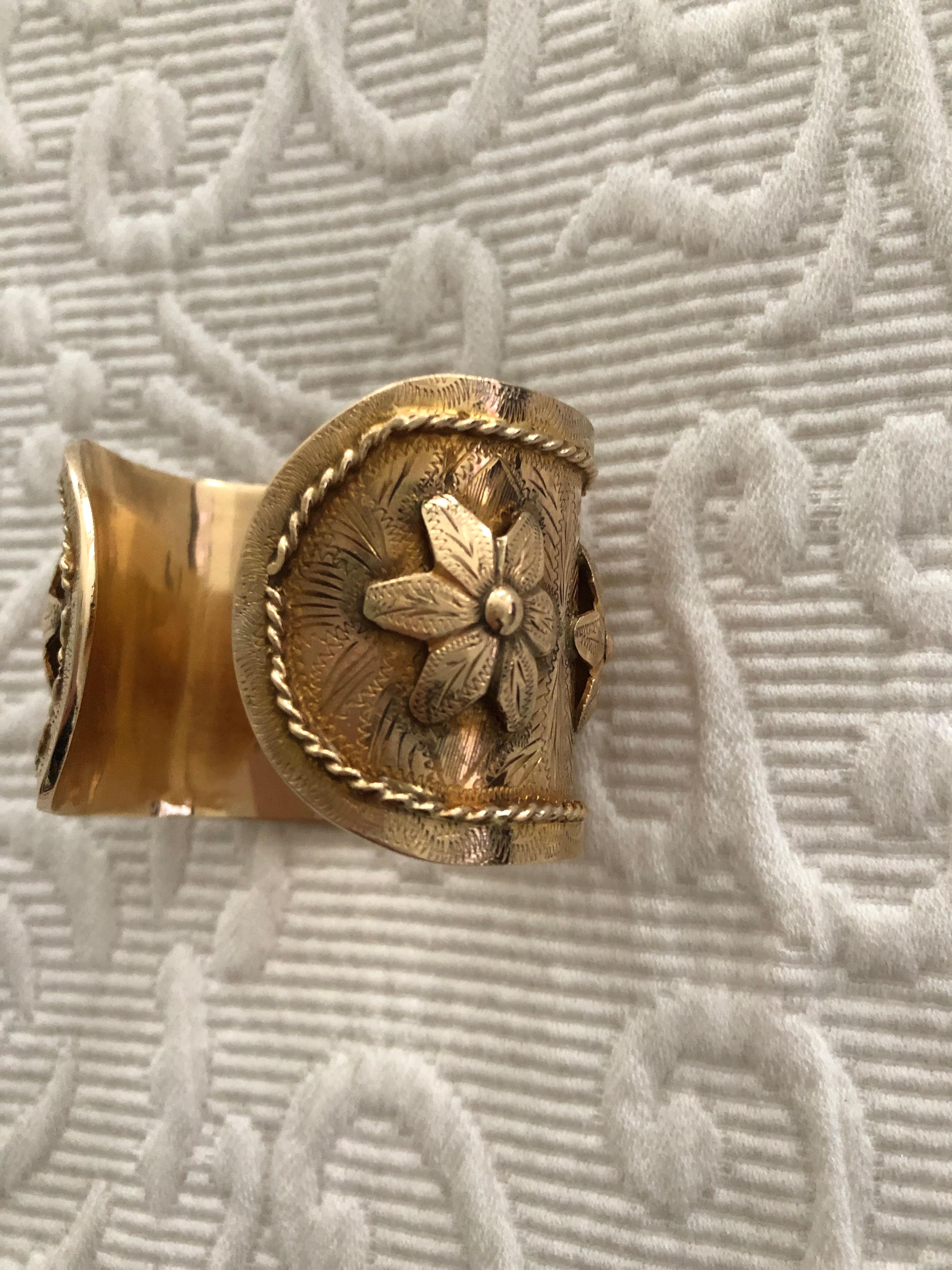 20th Century Rare Pair of Gypsy Cuff Bracelet
