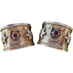 Antique Rare Pair of Gypsy Cuff Bracelet