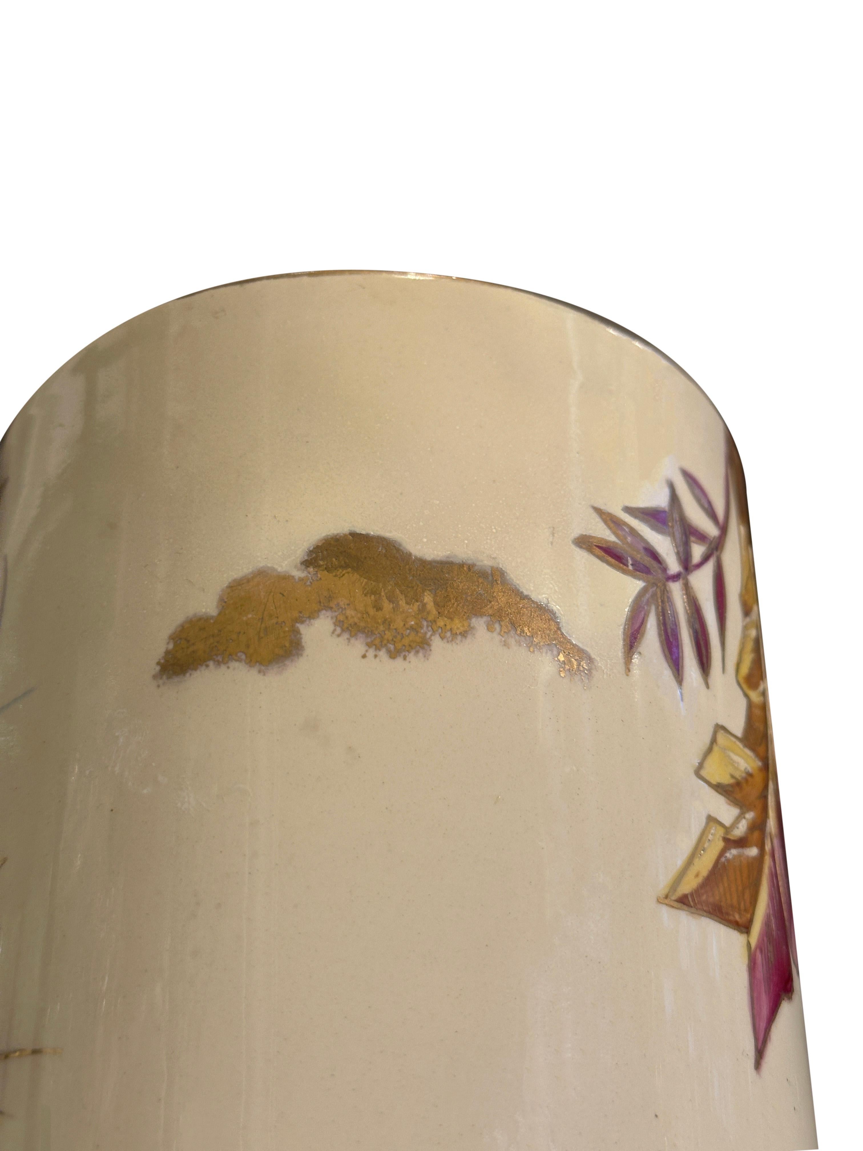 Pair hand-painted exotics birds vase Creil & Montereau circa 1876-1884 For Sale 7