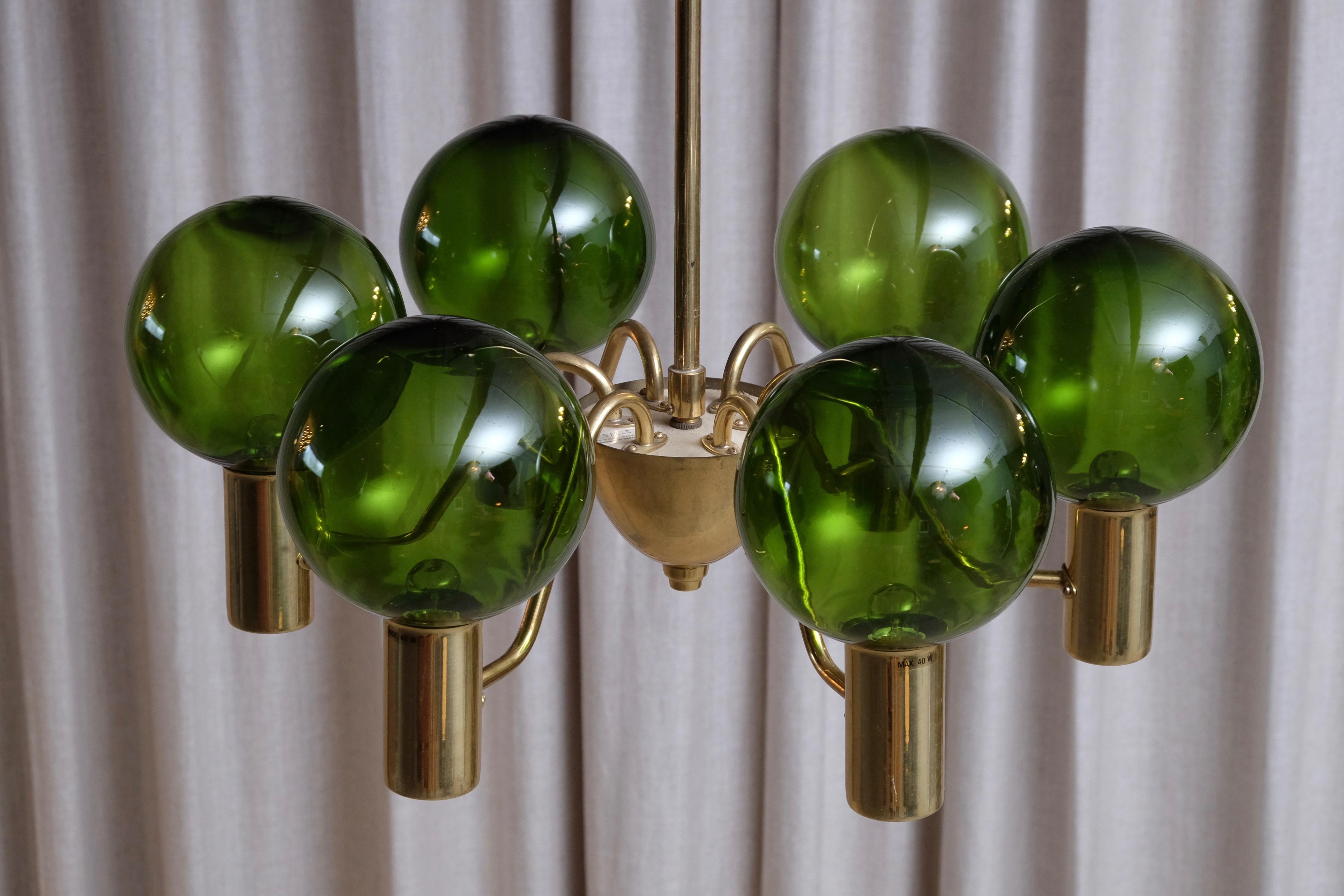 Rare Pair of Hans-Agne Jakobsson Chandeliers T372/6 Patricia, 1960s 1