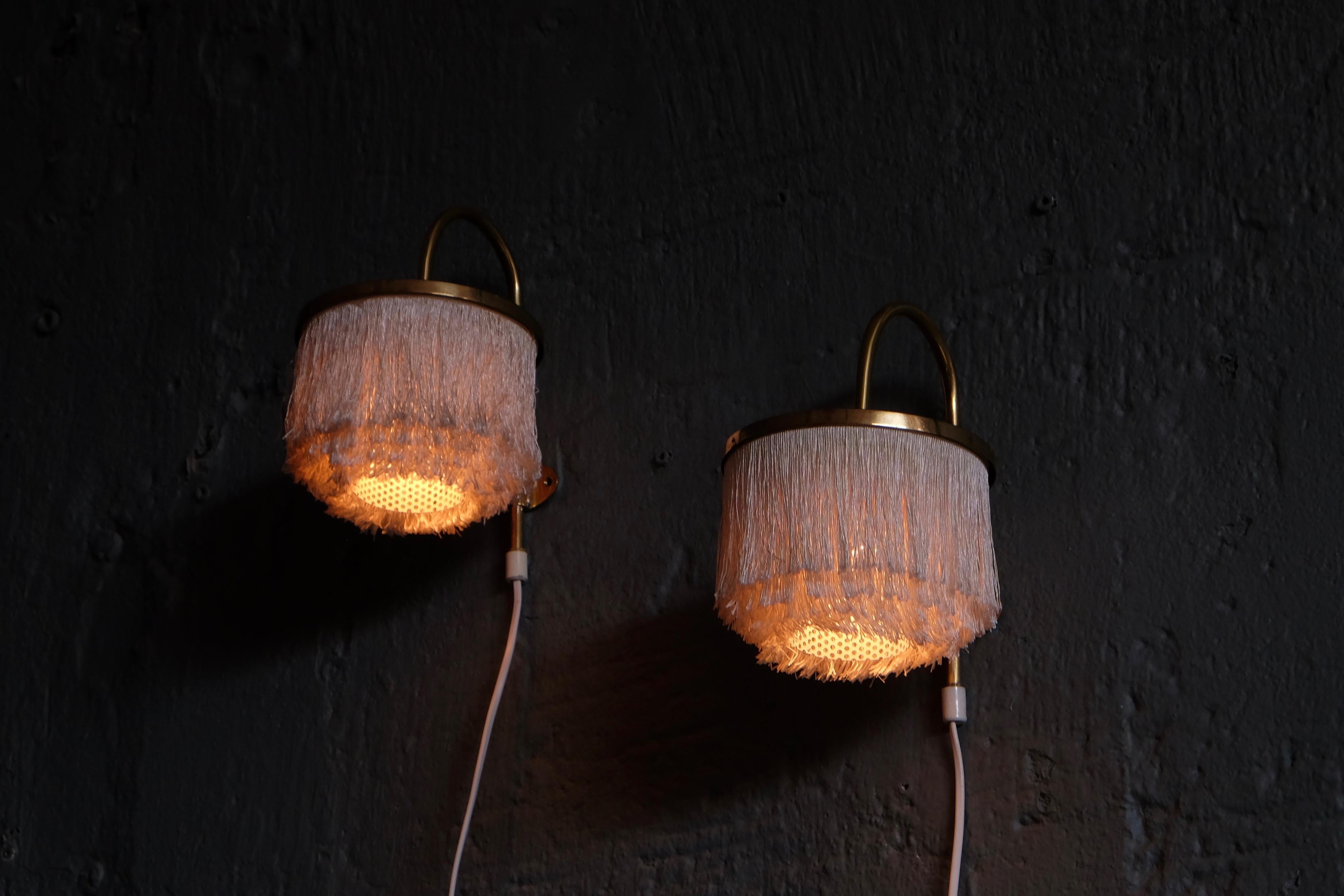 Scandinavian Modern Rare Pair of Hans-Agne Jakobsson V271 Wall Lights, 1960s