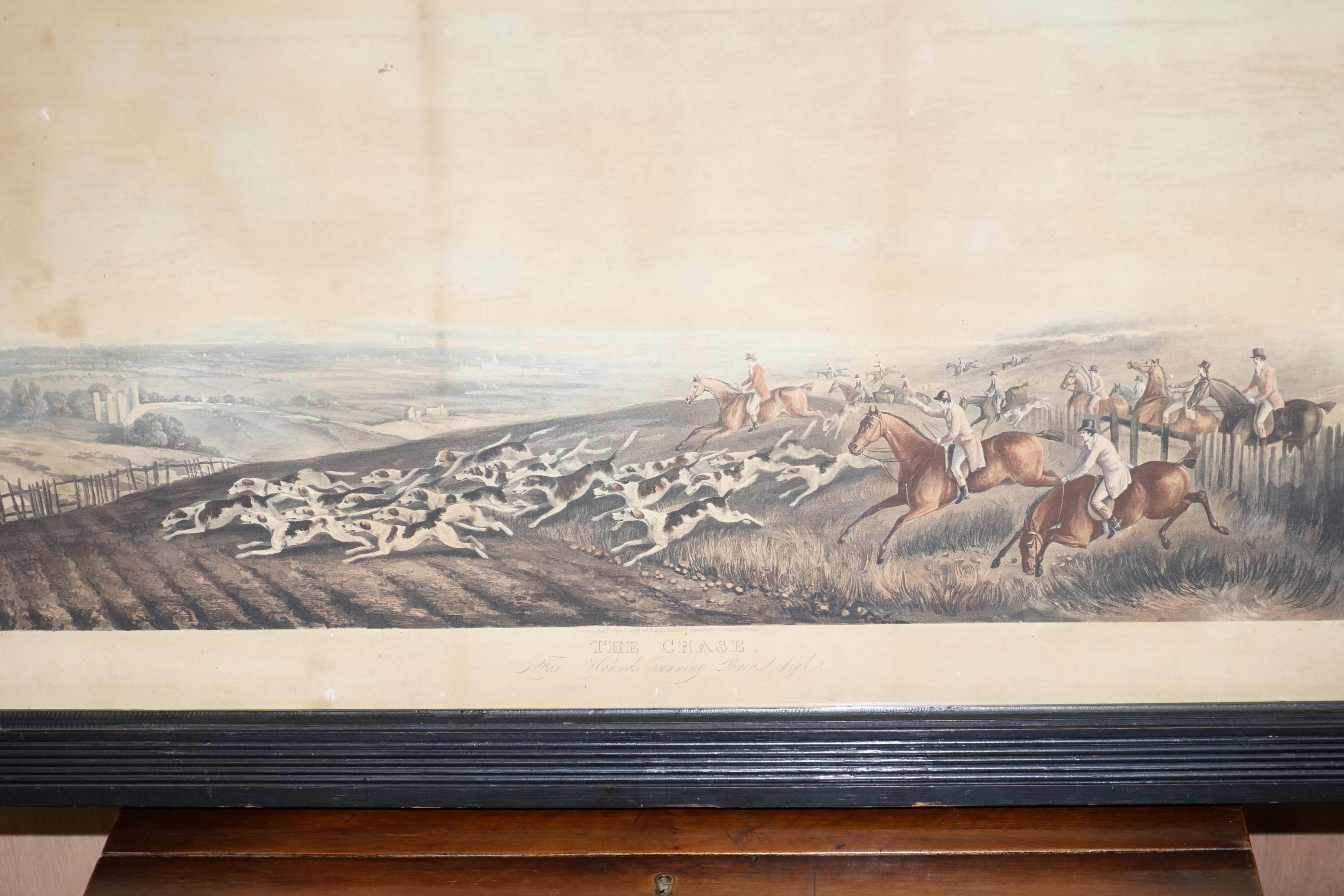 Rare paire d'estampes de chasse « La mort et la chase » de 1819, sculpture de Sutherland de T en vente 6
