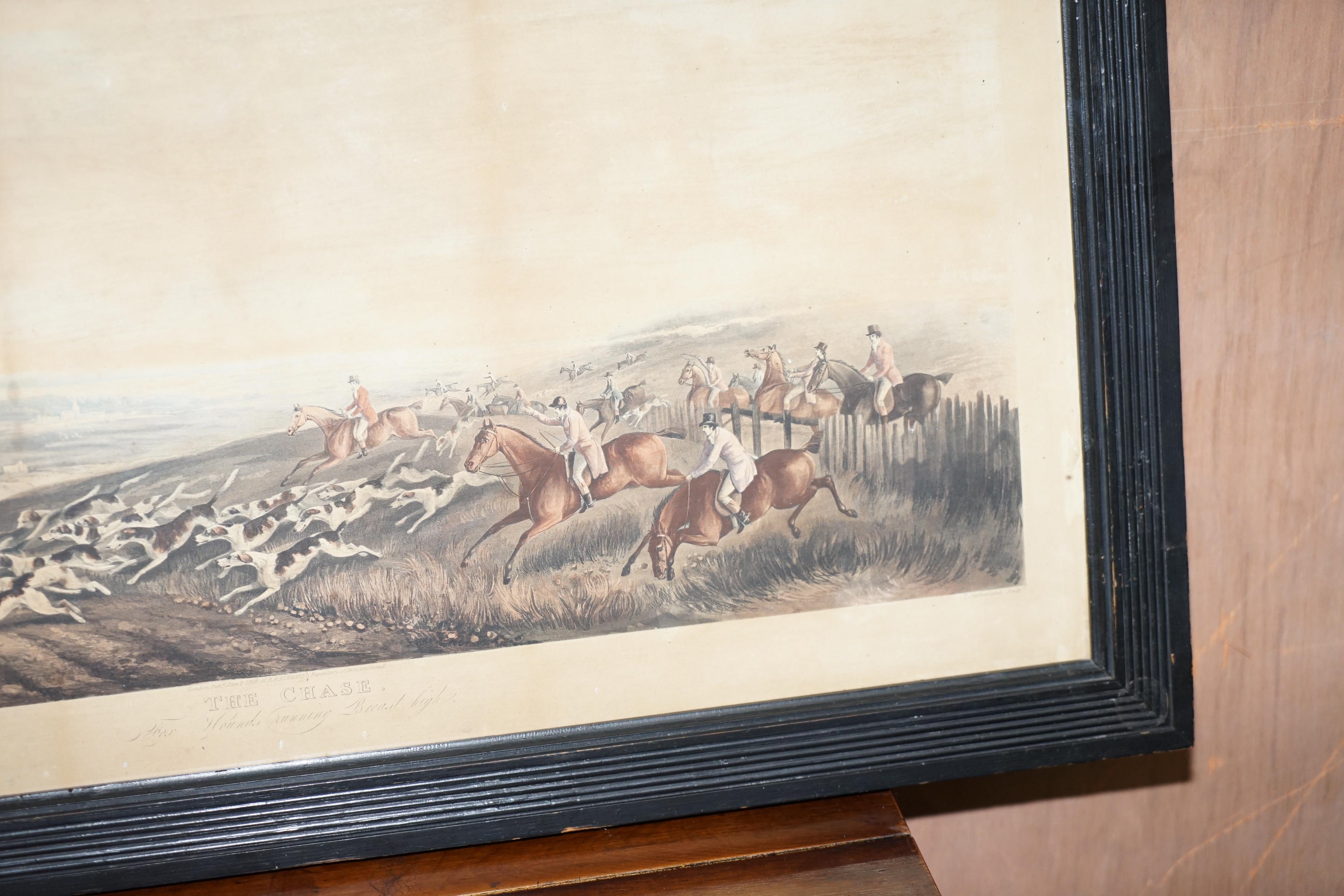 Rare paire d'estampes de chasse « La mort et la chase » de 1819, sculpture de Sutherland de T en vente 7