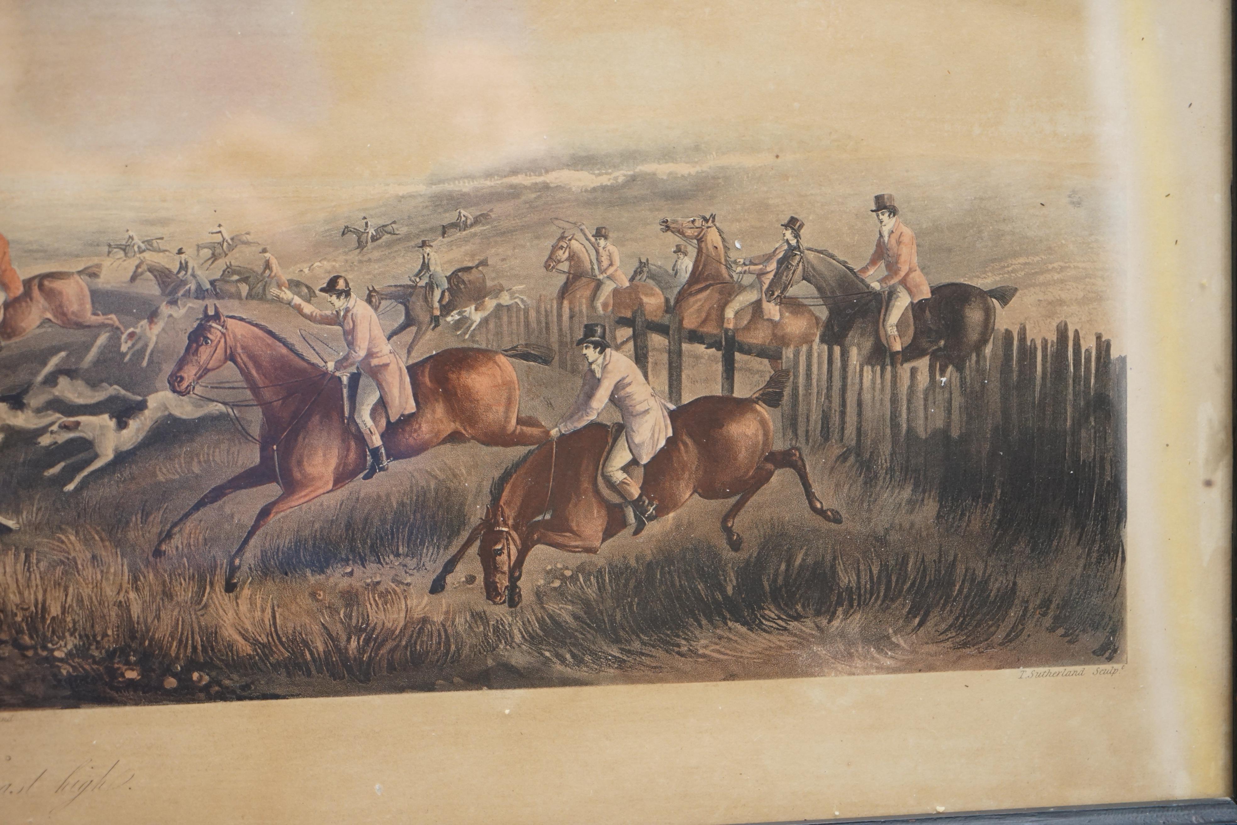 Rare paire d'estampes de chasse « La mort et la chase » de 1819, sculpture de Sutherland de T en vente 8